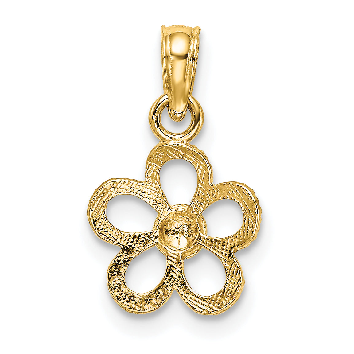 10K Yellow Gold 2-D Mini Daisy Flower Charm