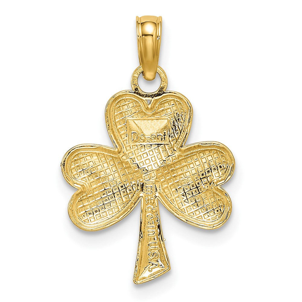 10K Yellow Gold 10K 3-Leaf Clover Charm