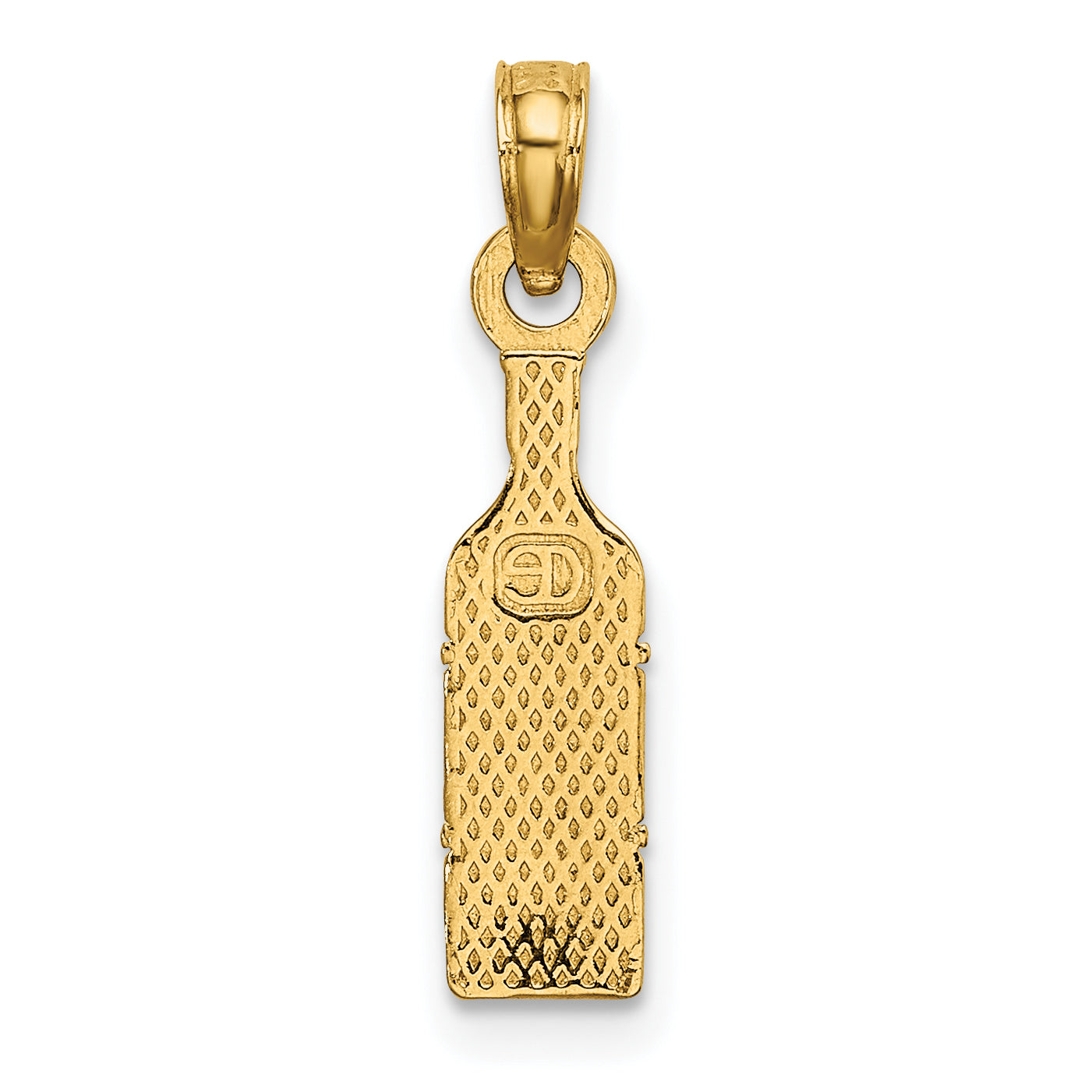 10K Yellow Gold 10K Wine Bottle Charm