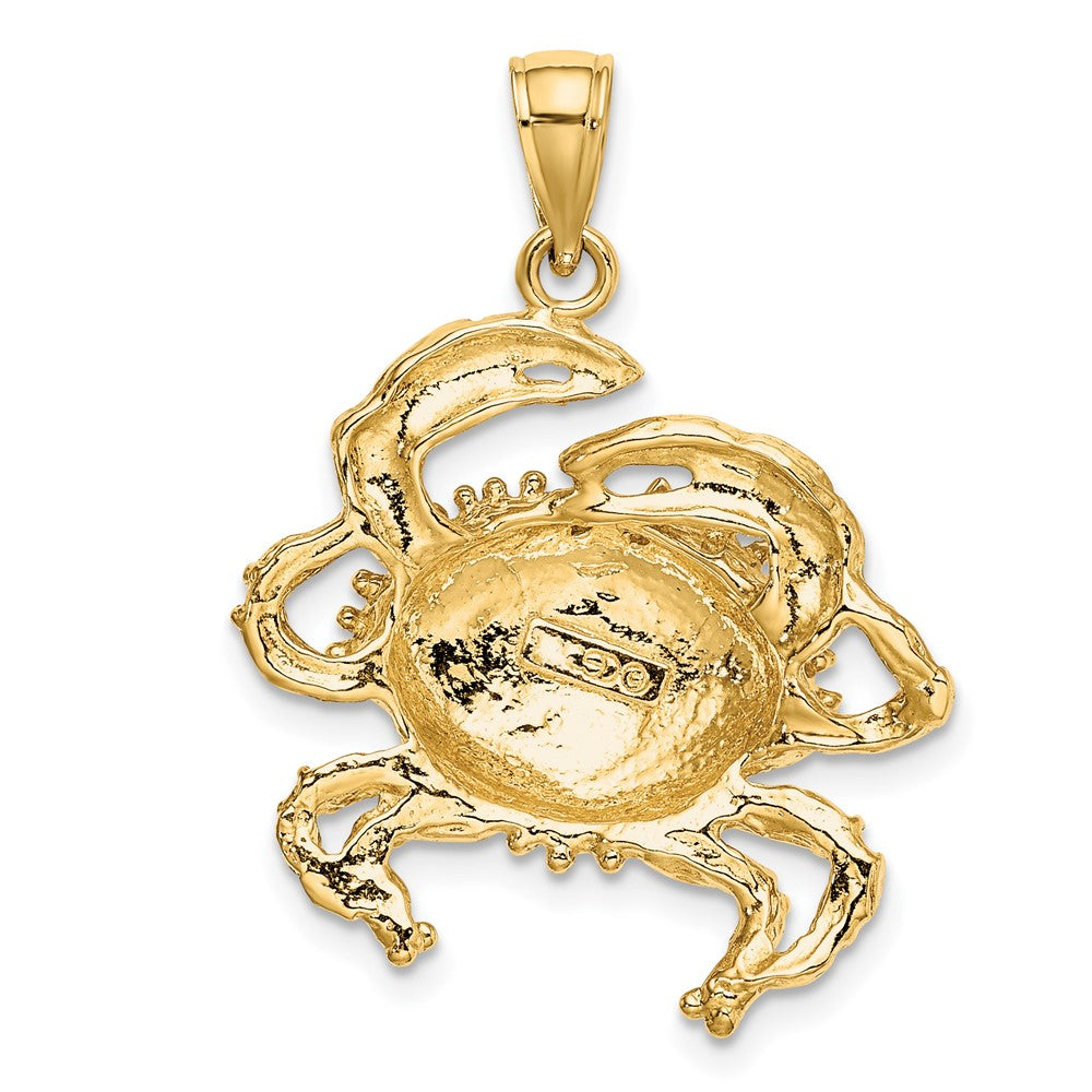 10K Yellow Gold 10K 2-D Crab Charm