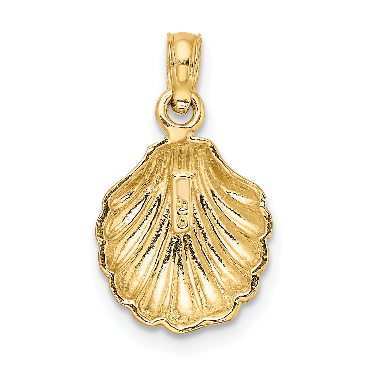 10K Yellow Gold 10K Polished Scallop Shell Charm