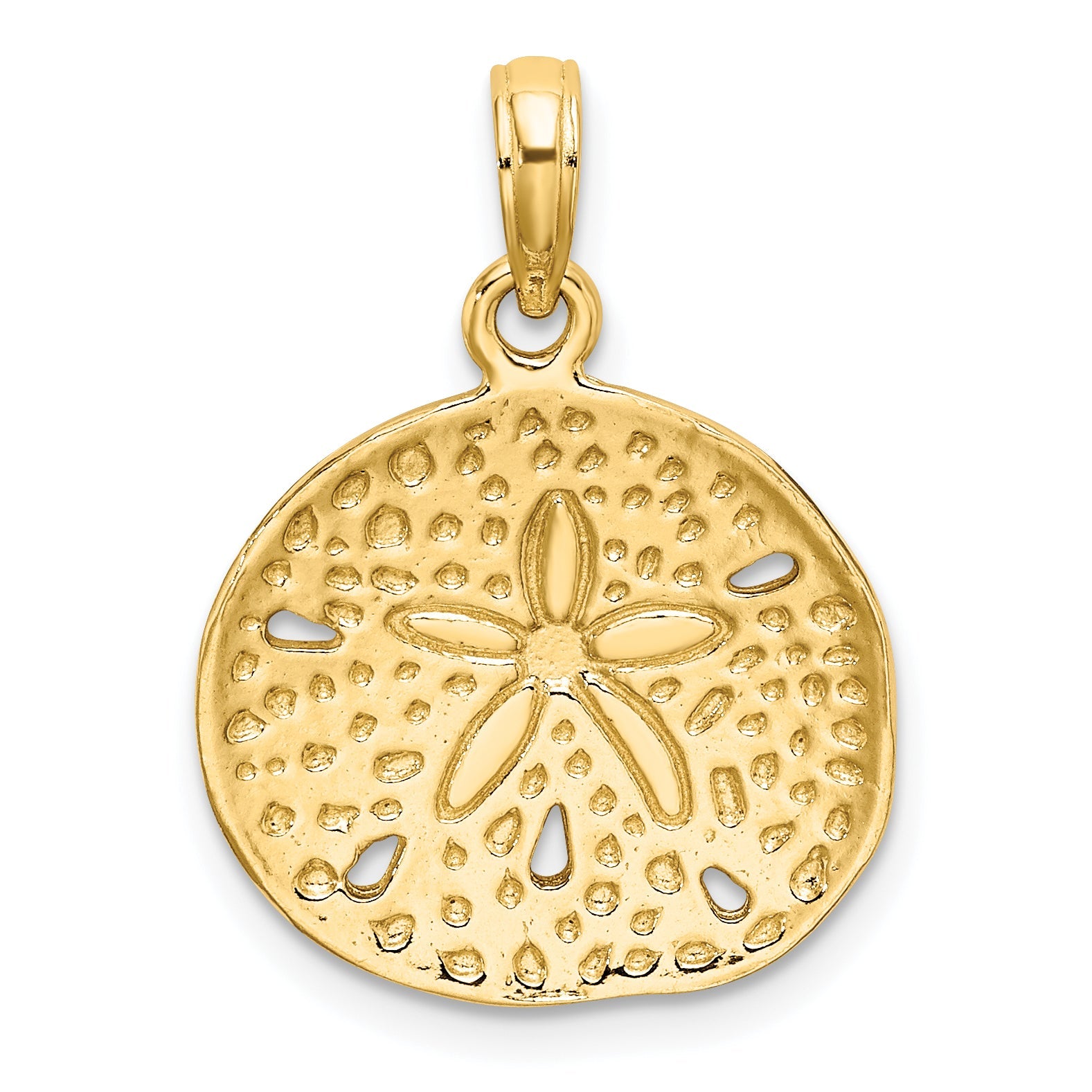 10K Yellow Gold 10K 2-D Cut-Out Sand Dollar Charm
