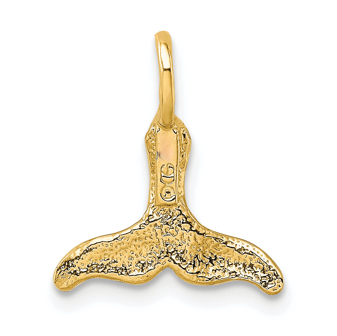 10K Yellow Gold 10K Polished Mini Whale Tail Charm