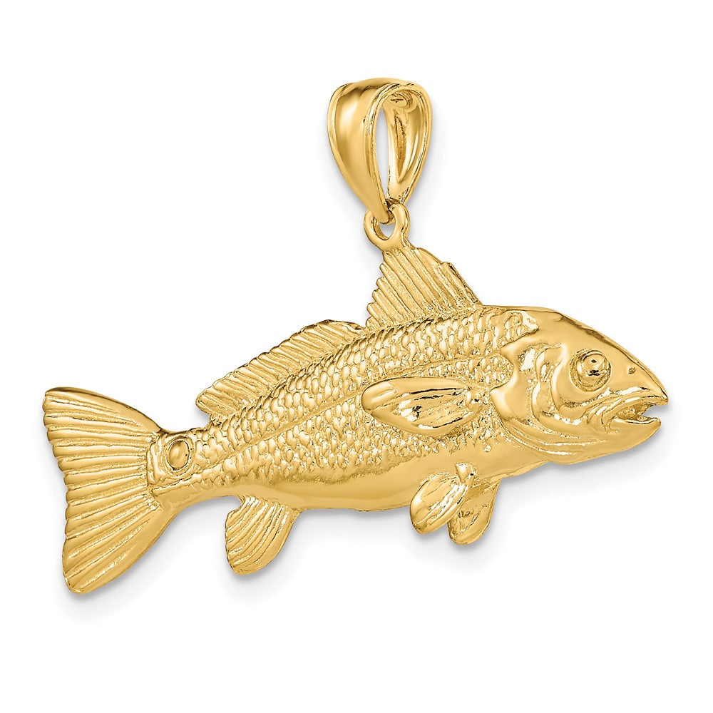 10K Yellow Gold 10K 3-D Red Fish Charm