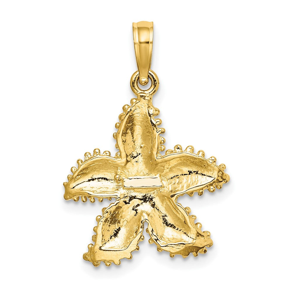 10K Yellow Gold 10K Beaded Starfish Charm