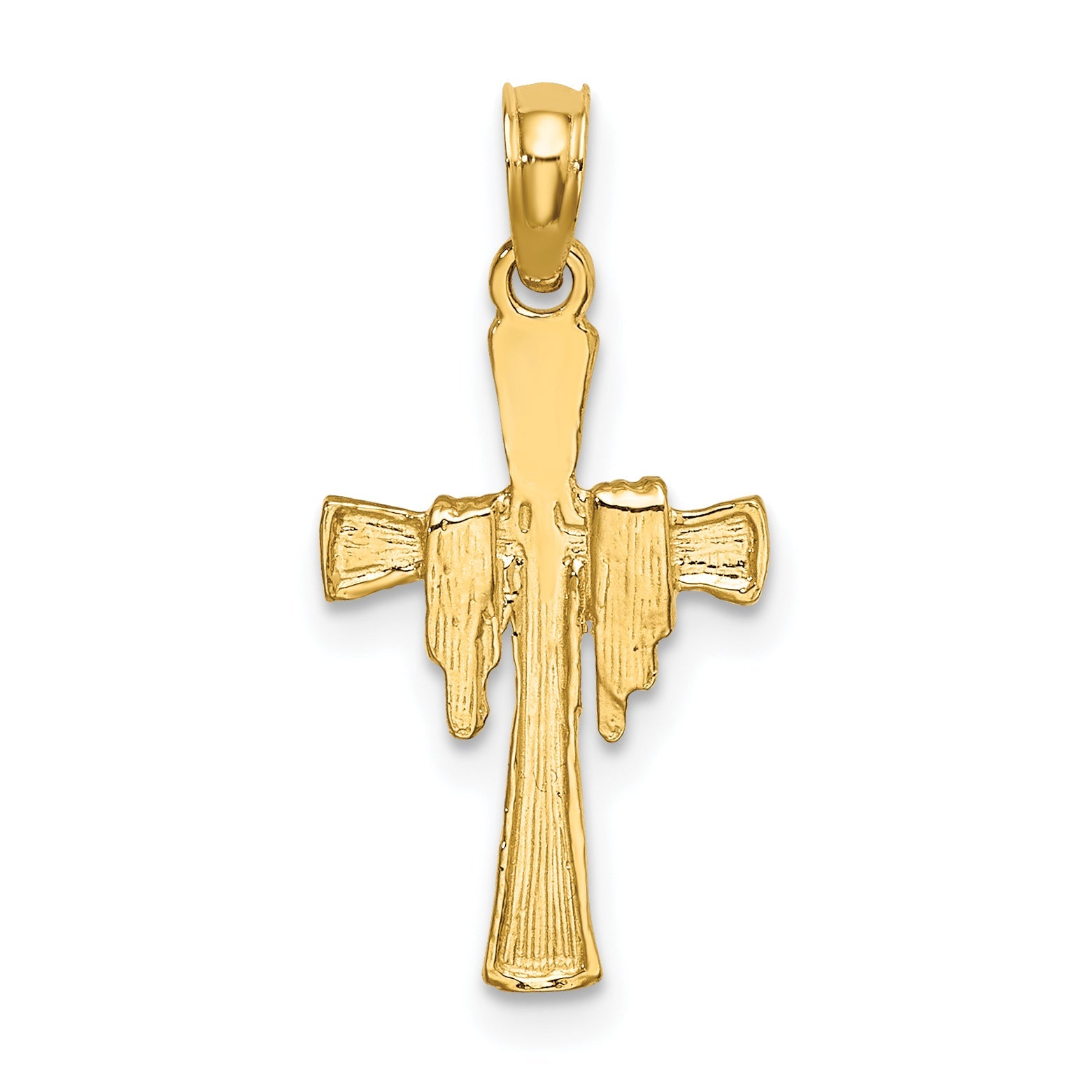 10K Yellow Gold 10K Cross W/ Drape Charm