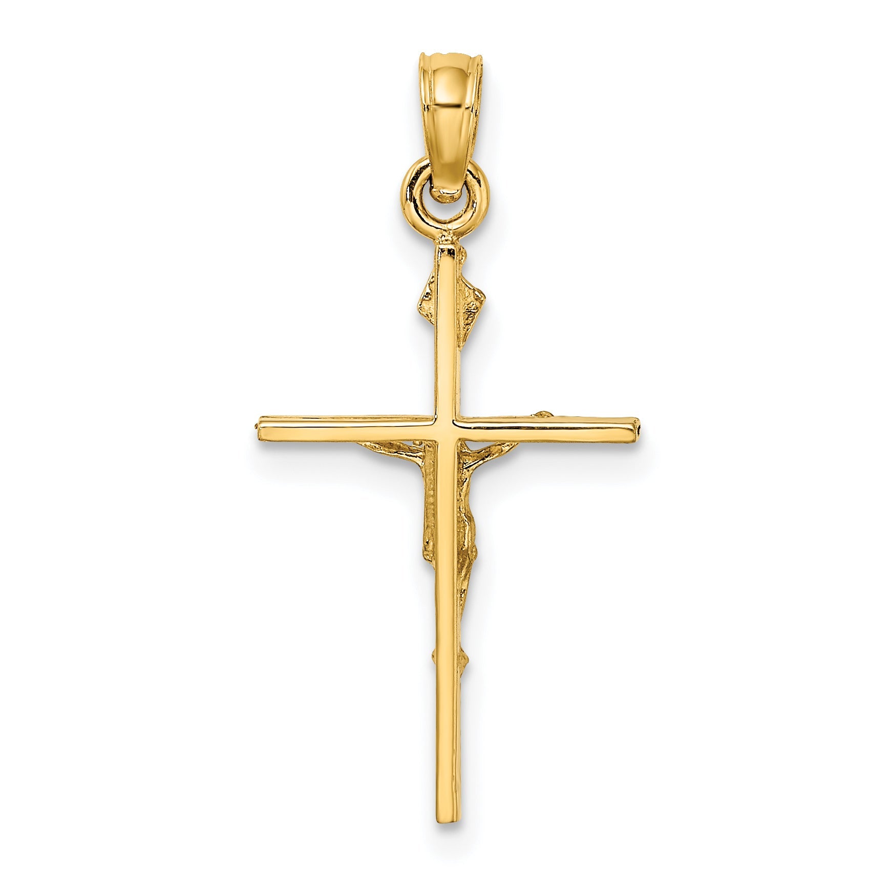 10K Yellow Gold 10K Inri Crucifix Charm