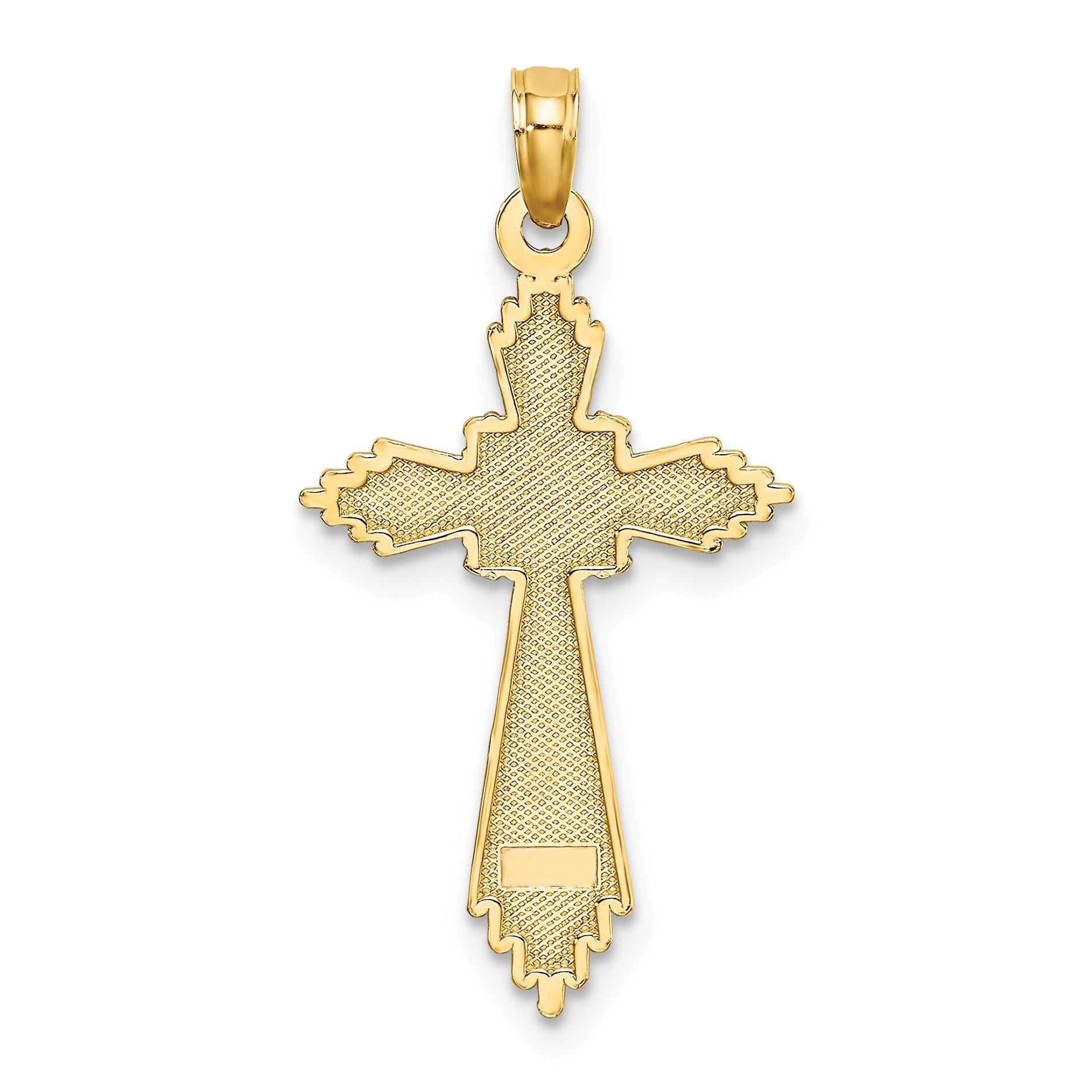 10K Yellow Gold 10K Fancy D/C Cross Charm