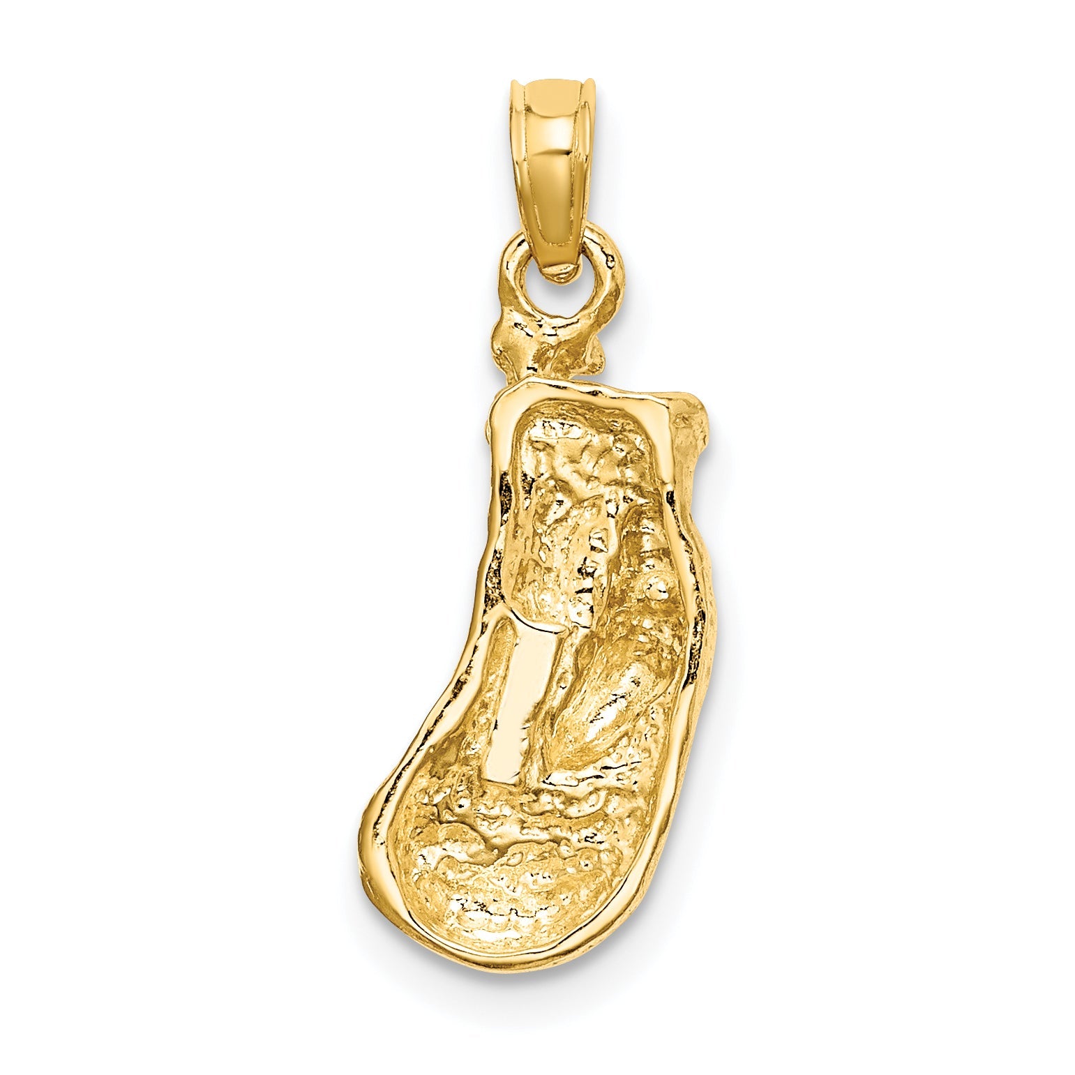 10K Yellow Gold 10K 2-D Polished / Textured Single Boxing Glove Charm