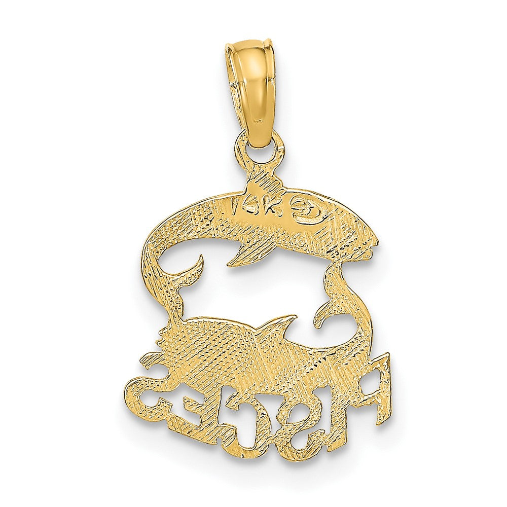 10K Yellow Gold 10K Pisces Zodiac Charm