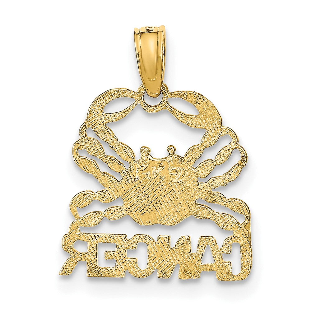 10K Yellow Gold 10K Cancer Zodiac Charm