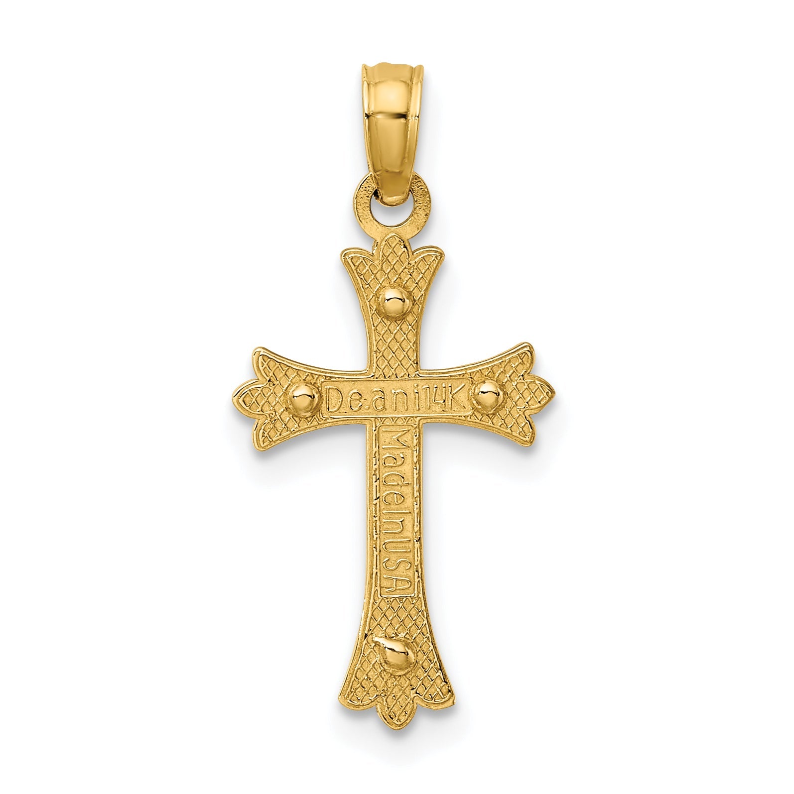 10K Two-Tone Center Cross Charm