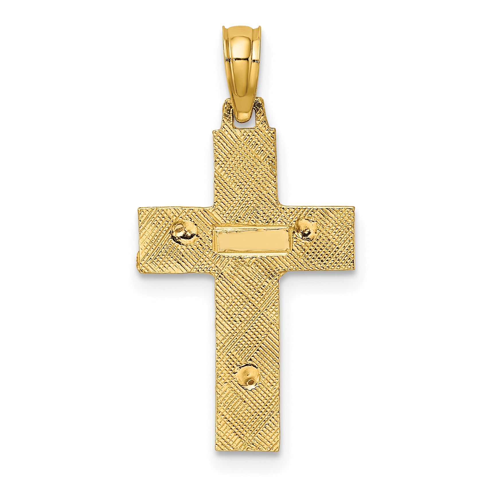 10K Two-Tone 10K Two-Tone Latin Crucifix Charm