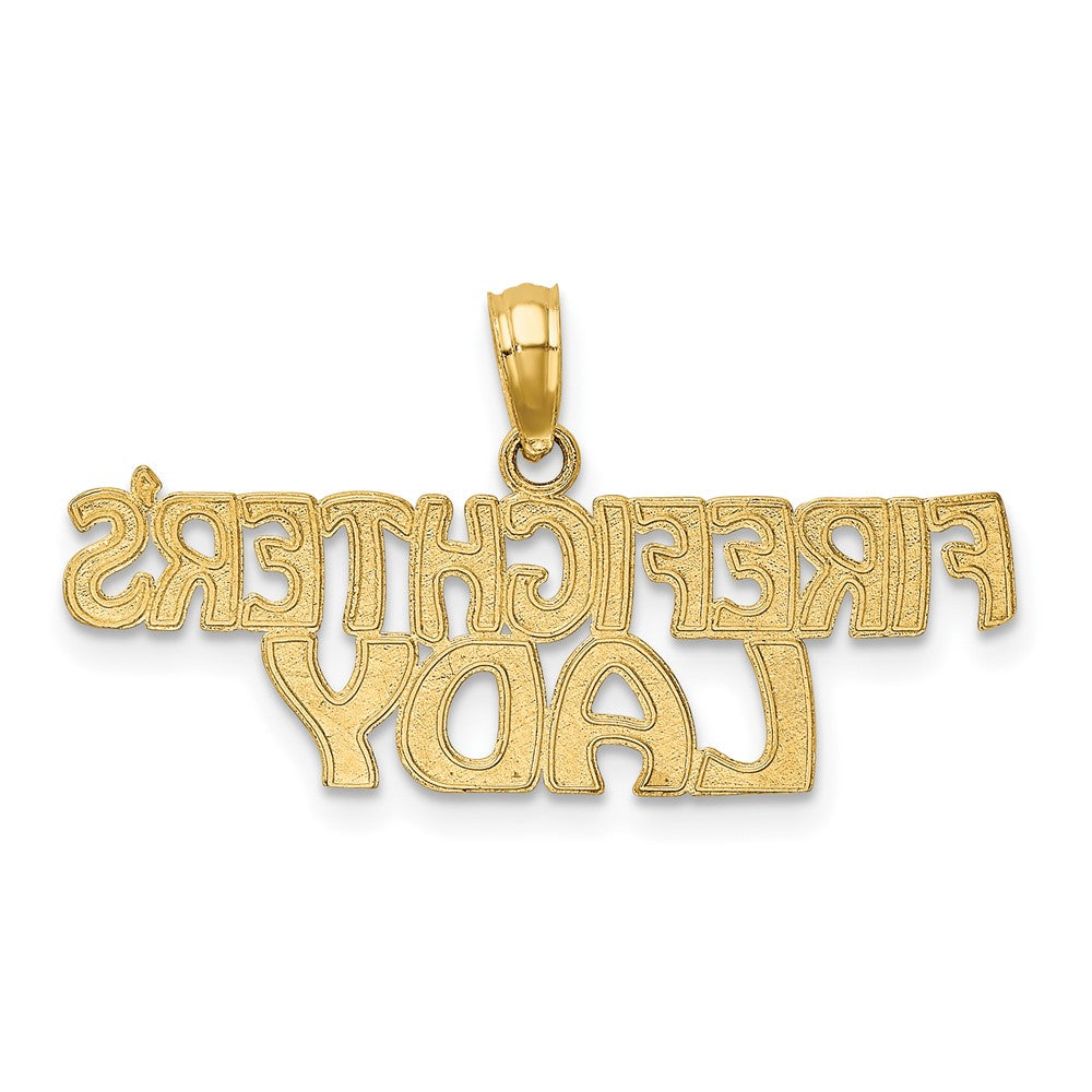 10K Yellow Gold Firefighter'S Lady Charm