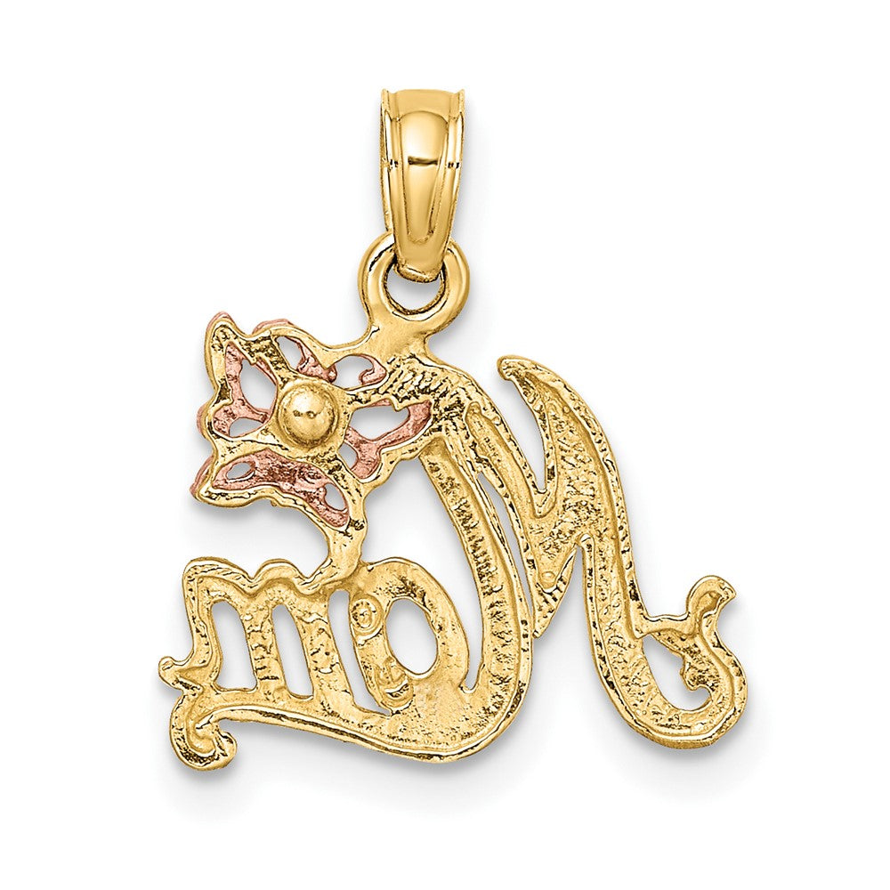 10K Two-Tone 10K Two-Tone Mom W/ Butterfly Charm