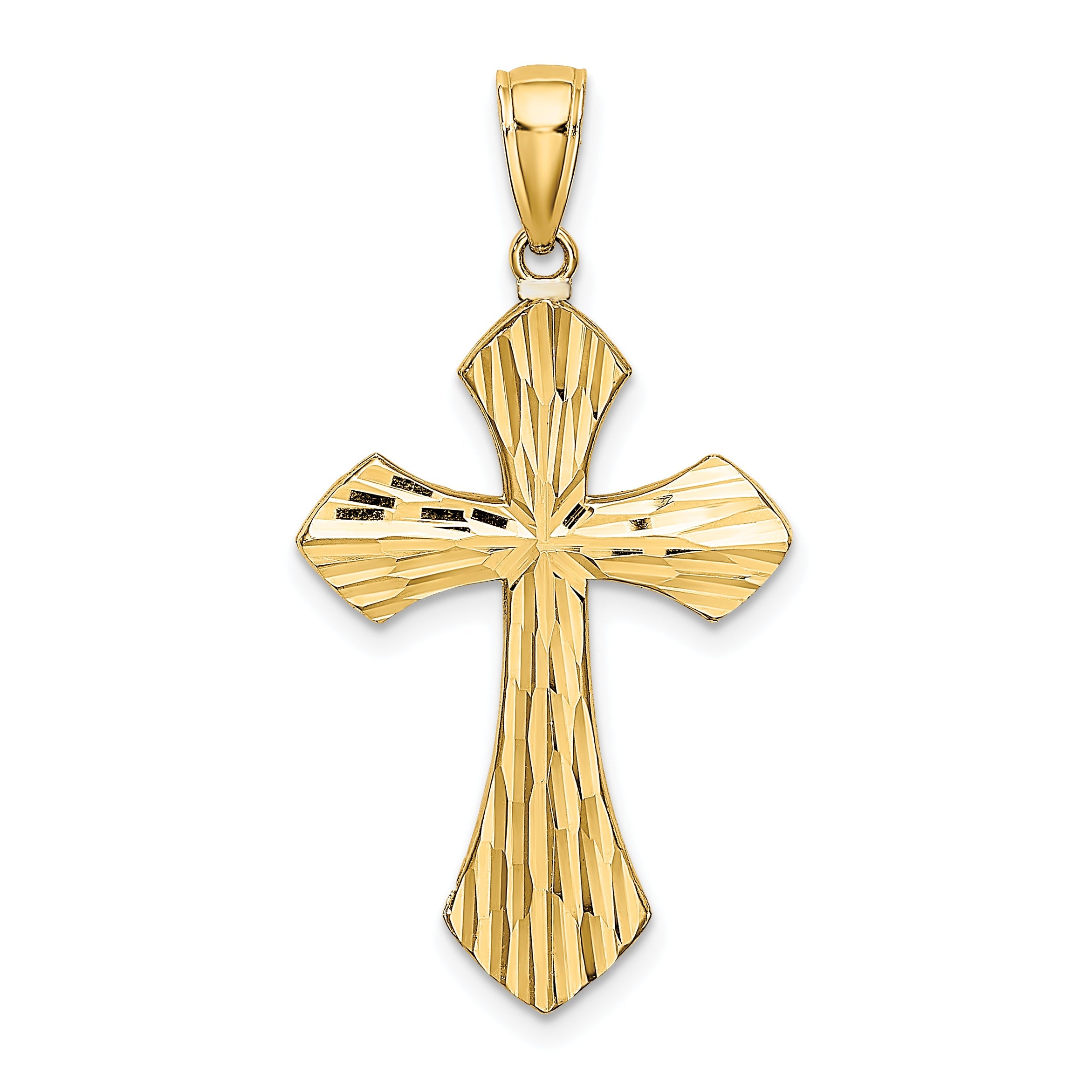 10K Yellow W/Rhodium 10K W/ Rhodium D/C Reversible Cross Charm