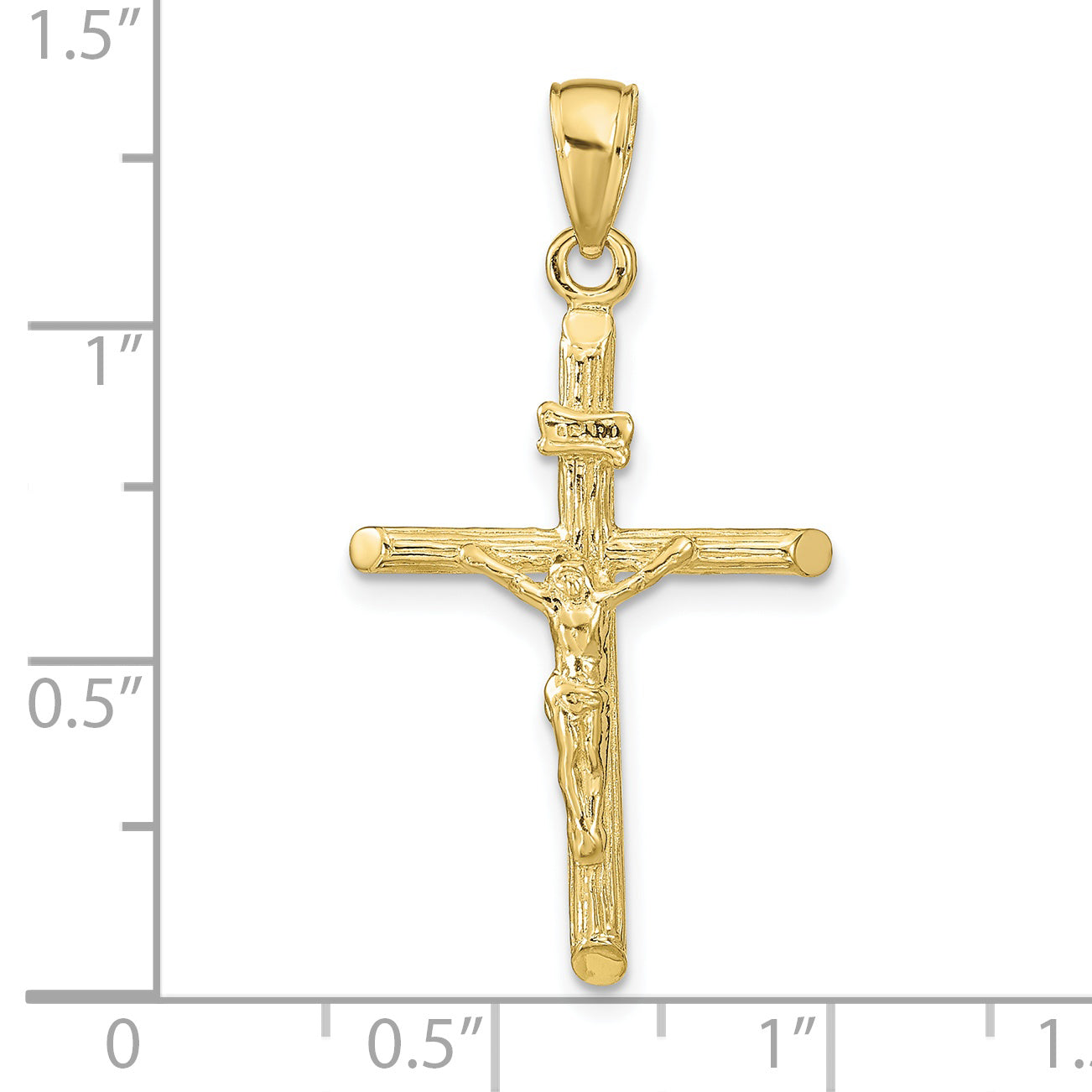 10K Yellow Gold Crucifix Pendant