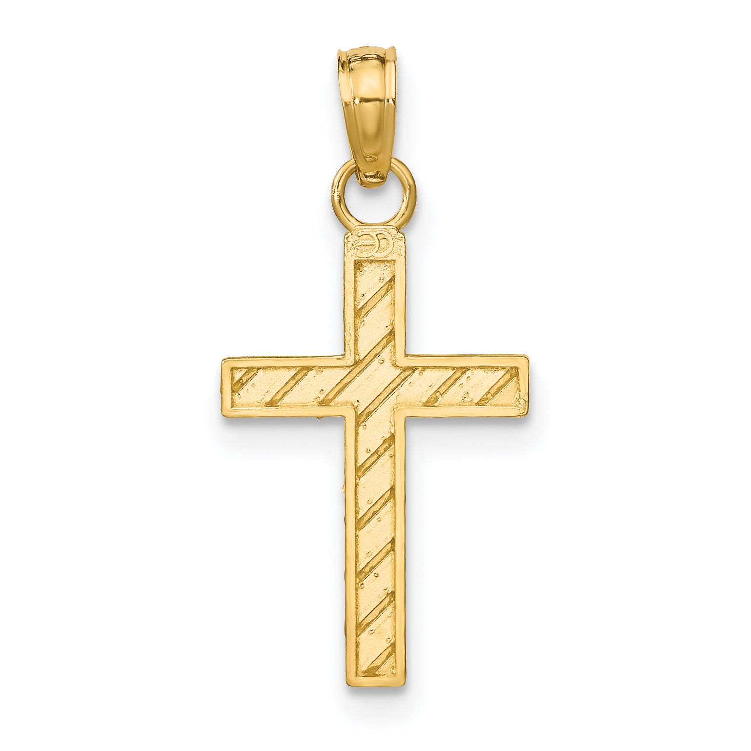 10K Yellow Gold D/C Cross Pendant