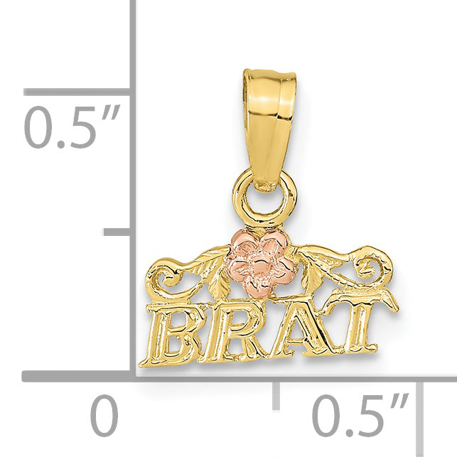 10K Two-Tone 10K Rose And Yellow Gold Brat Pendant