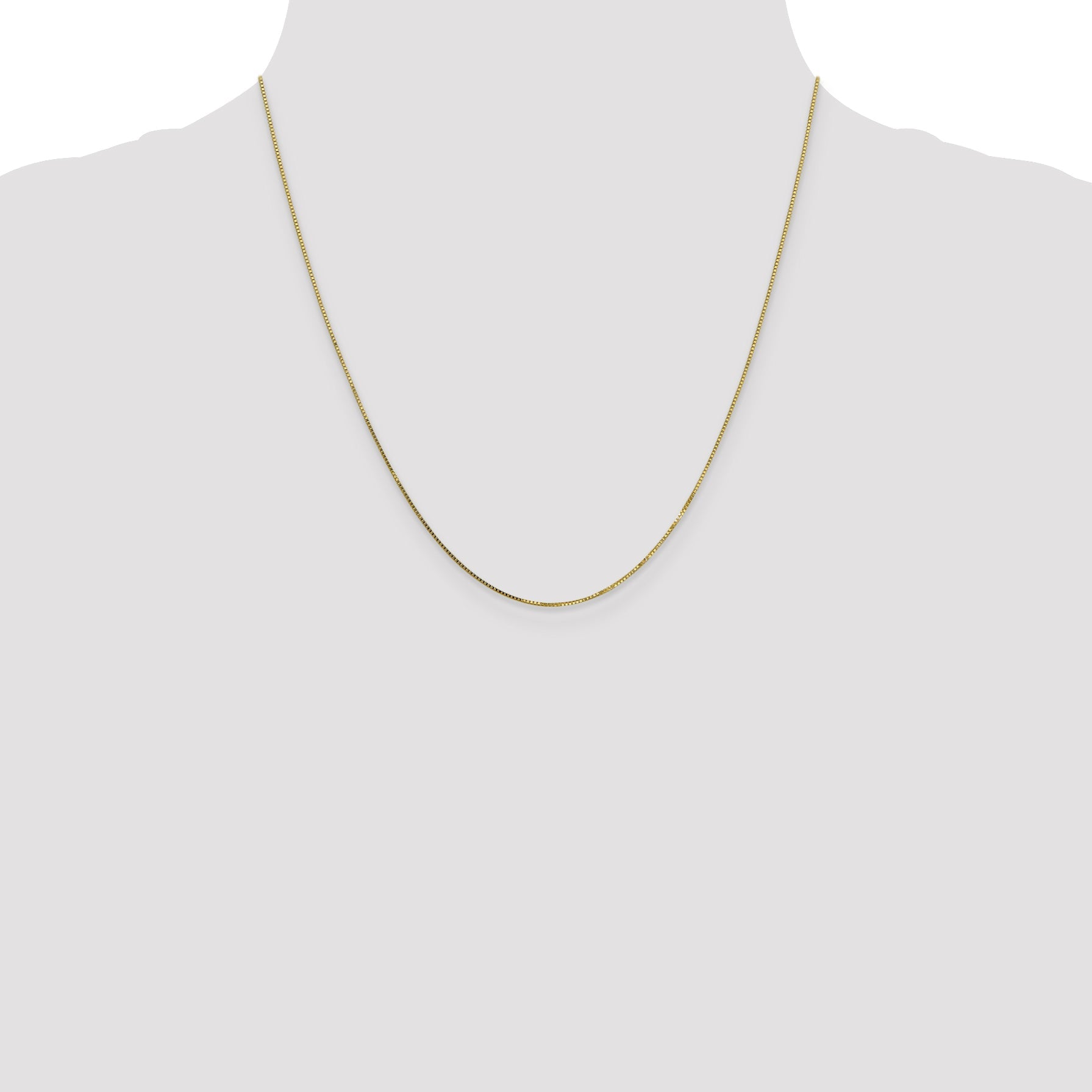 20 Inch 10K .7mm Box Chain Necklace