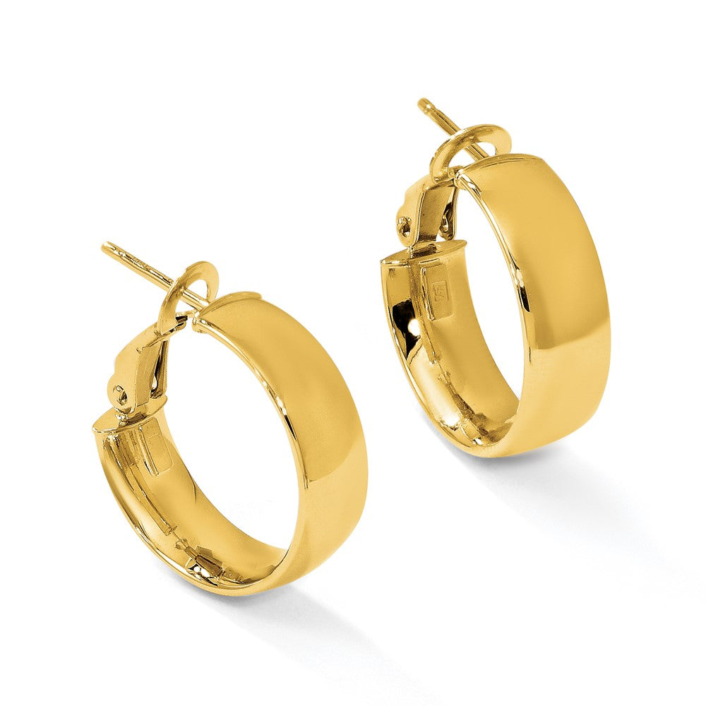 10K Yellow Gold 5.8mm Polished Hoop Earrings