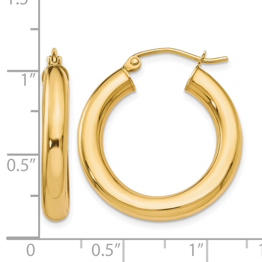 10K Yellow Gold Polished Lightweight Hoop Earrings