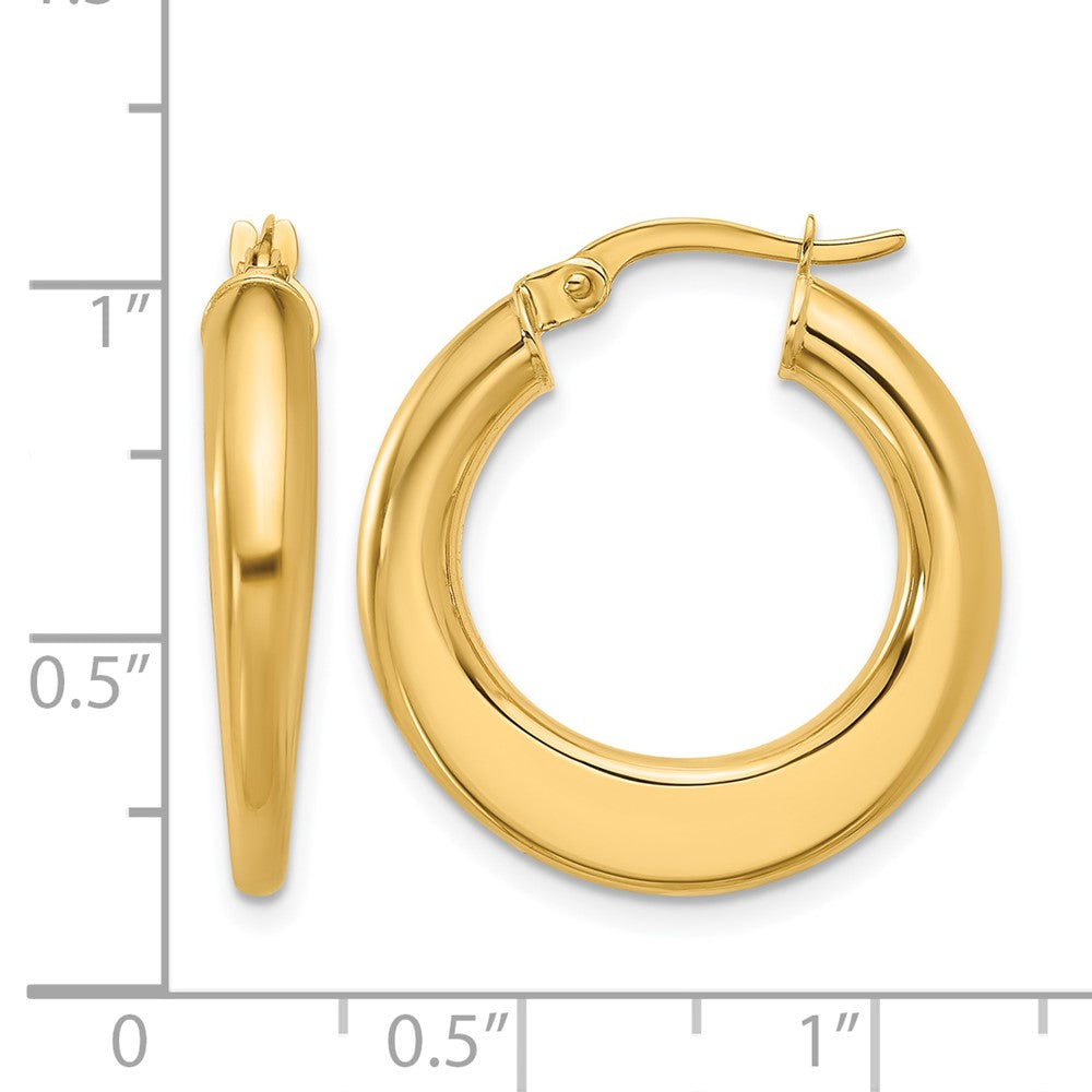 10K Yellow Gold Polished Hoop Earrings