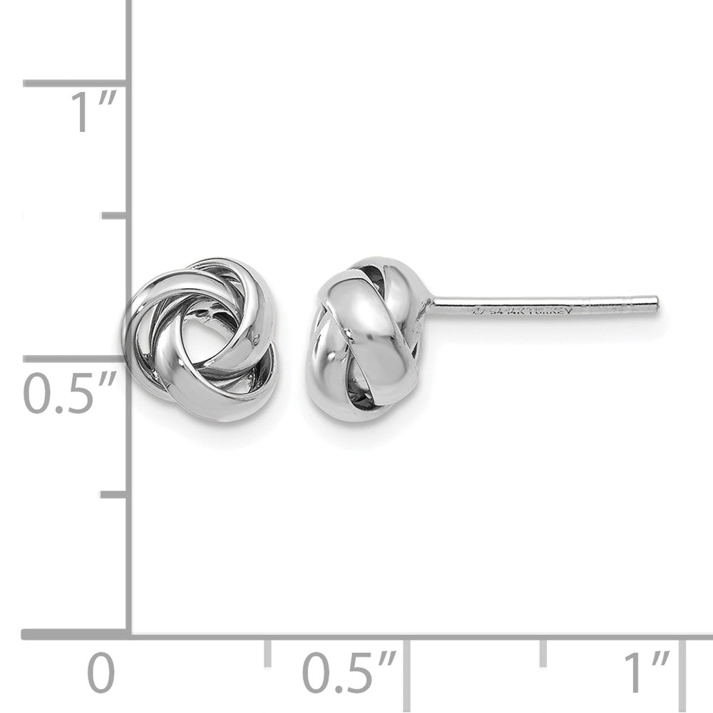 10K White Gold Polished Post Earrings