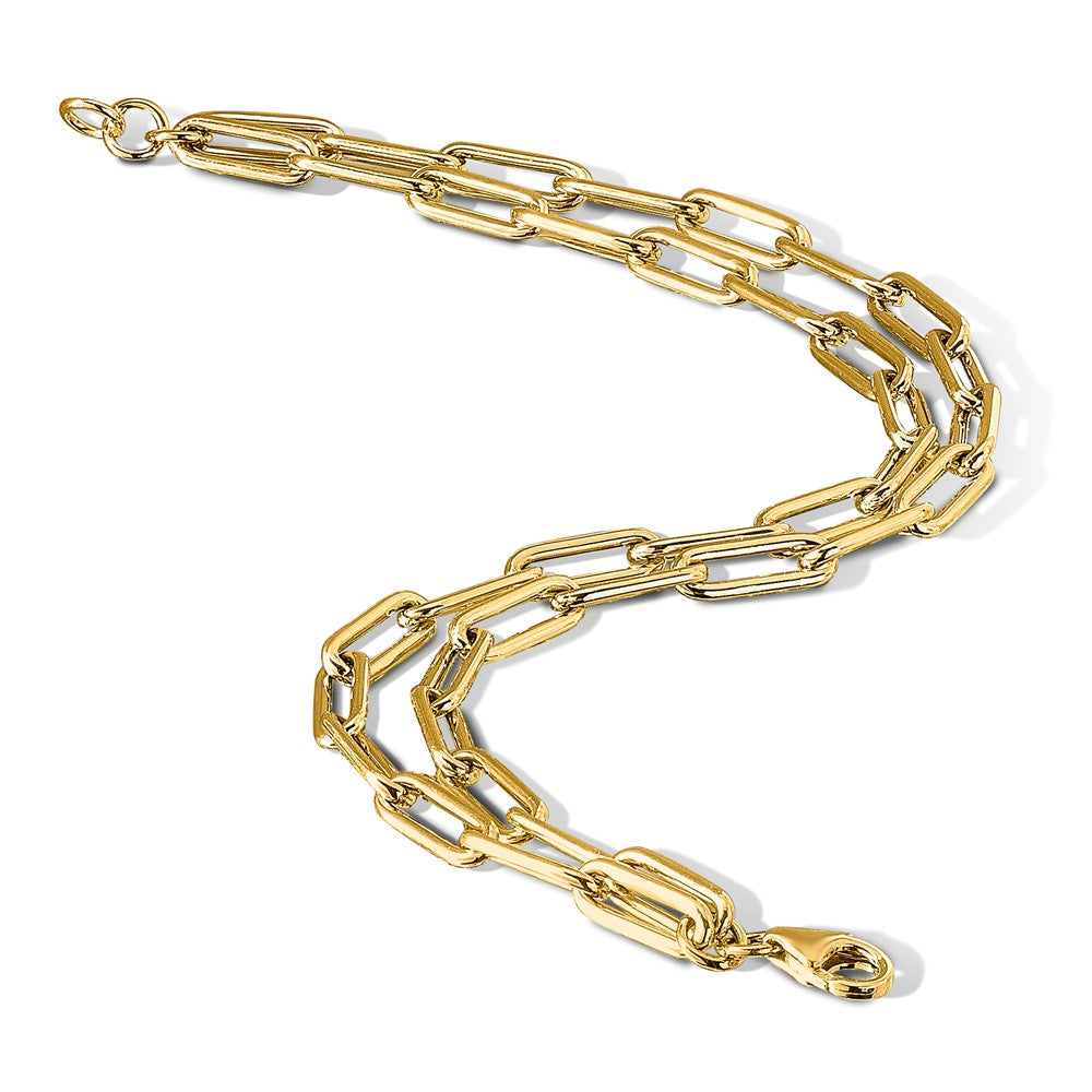 10K Yellow Gold Polished Double Layer Link Bracelet