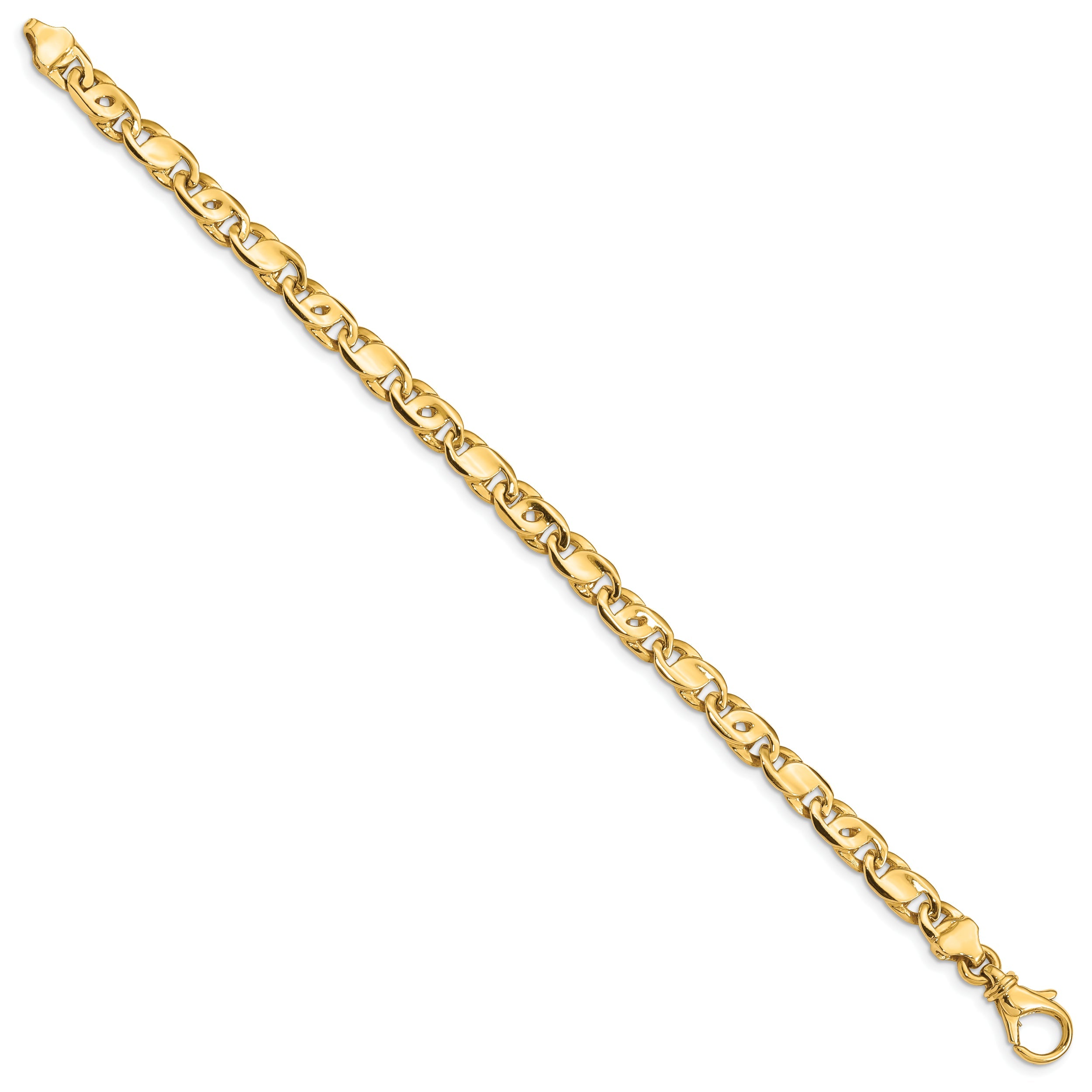 10K Yellow Gold 5.80mm Polished Fancy Link Bracelet