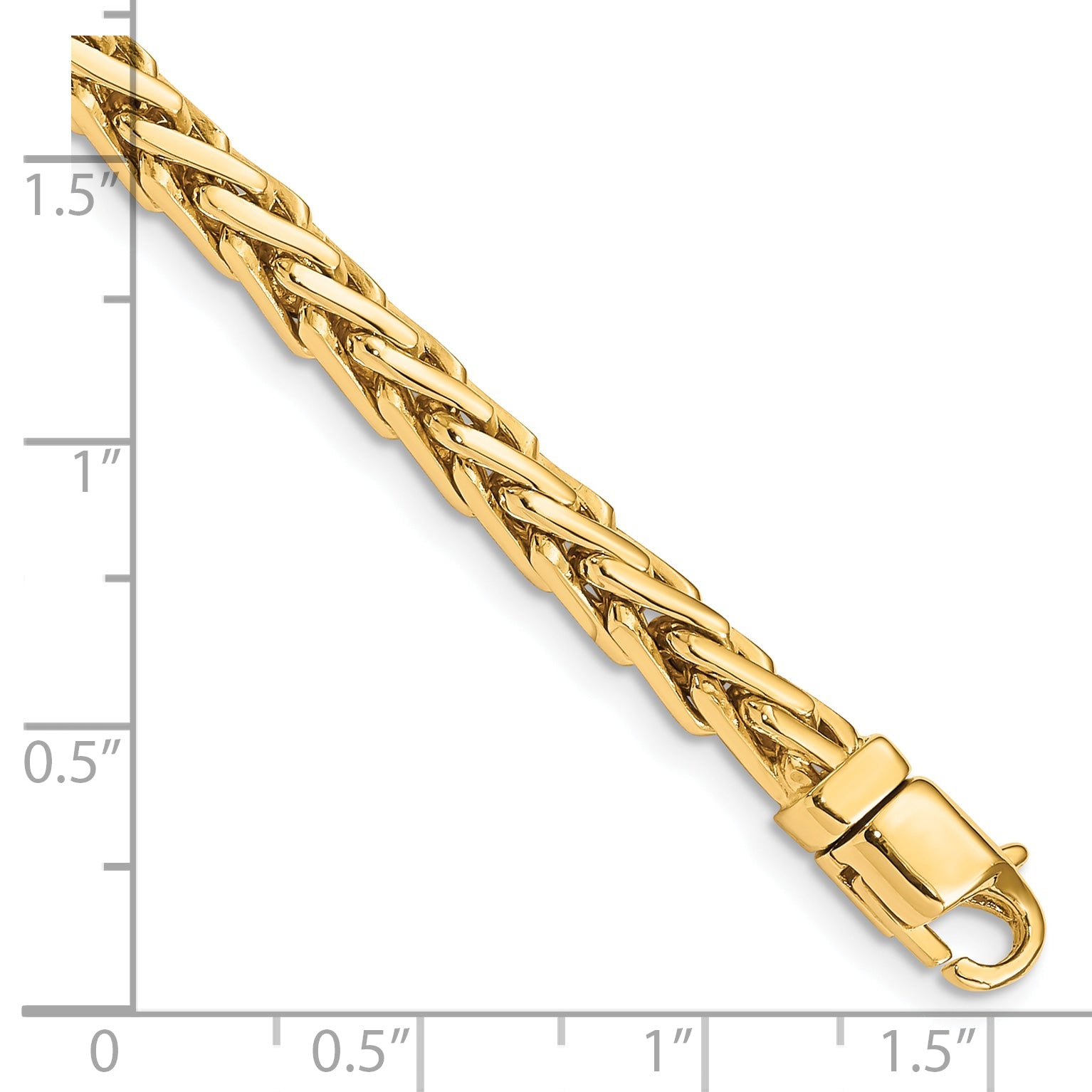 10K Yellow Gold 4.4mm Hand-Polished Flat-Edged Woven Link Bracelet