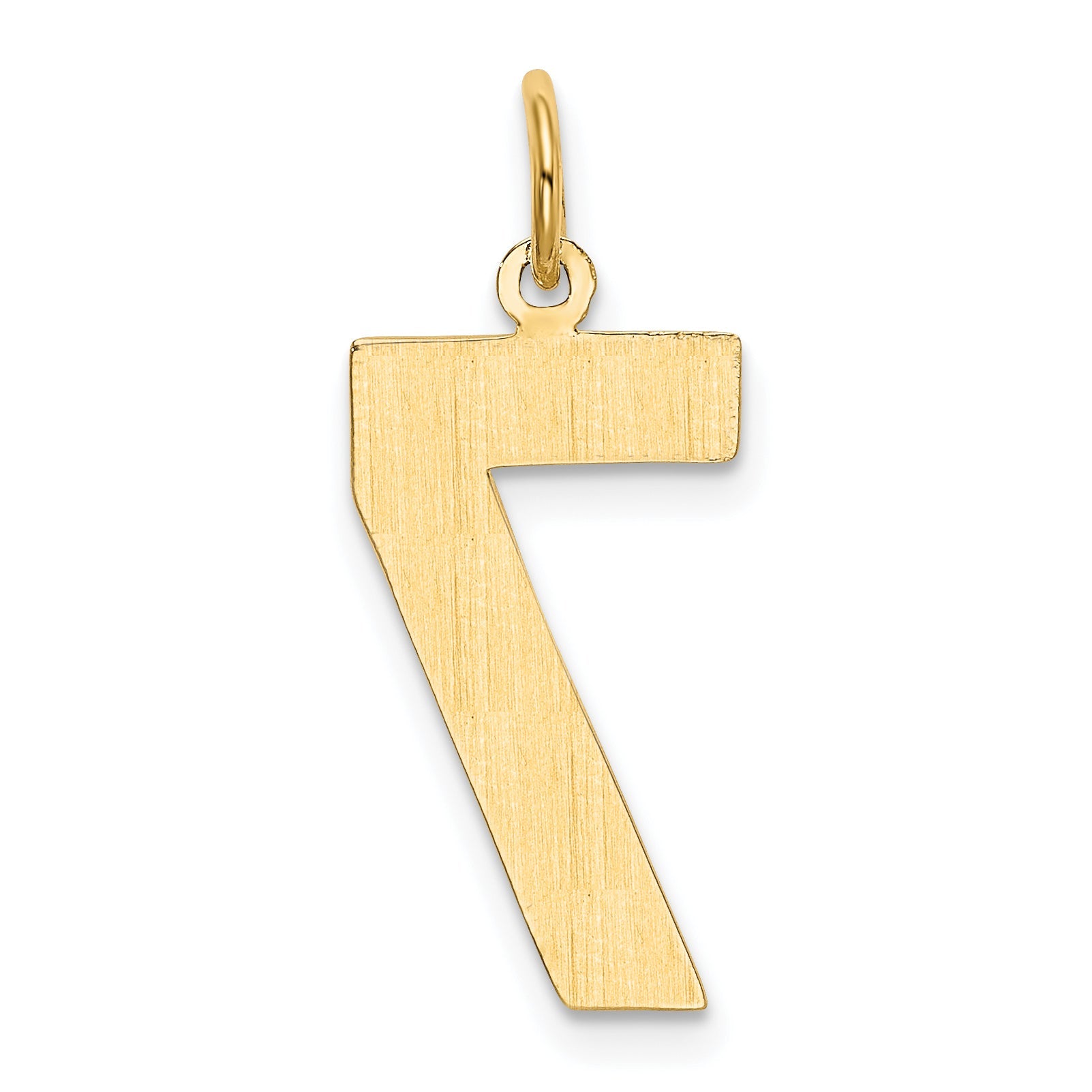 10K Yellow Gold Large Polished Number 7 Charm