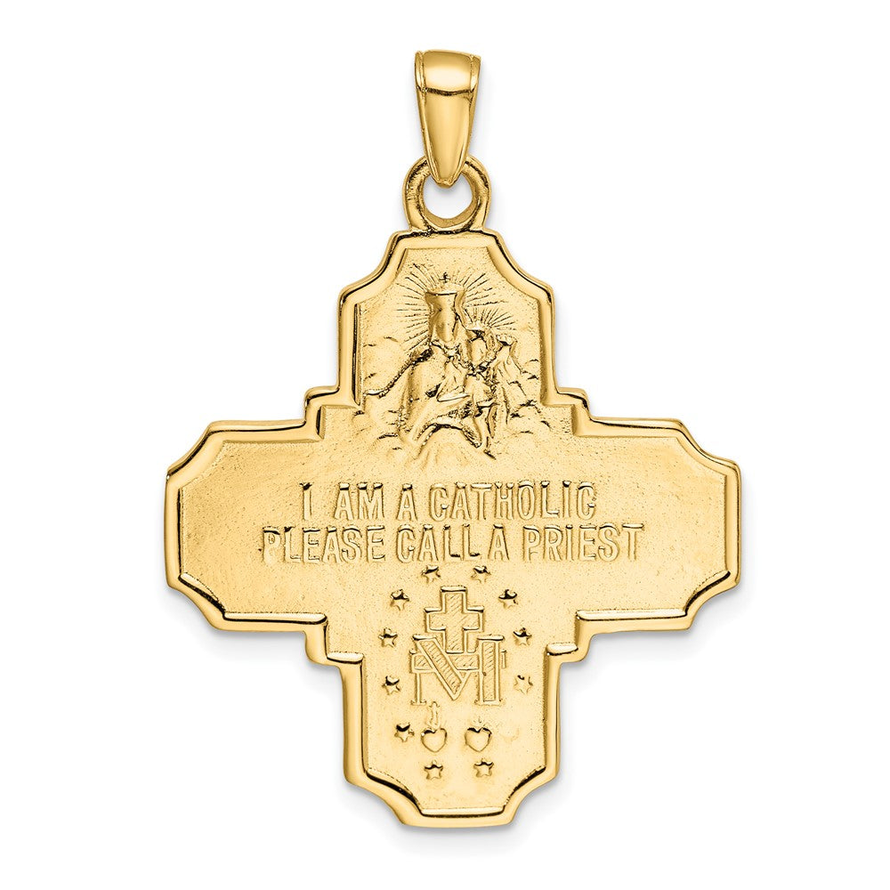 10K Yellow Gold Four-Way Medal Pendant