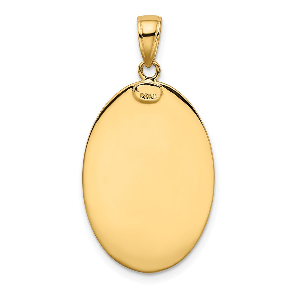 10K Yellow Gold Saint Christopher Medal Pendant