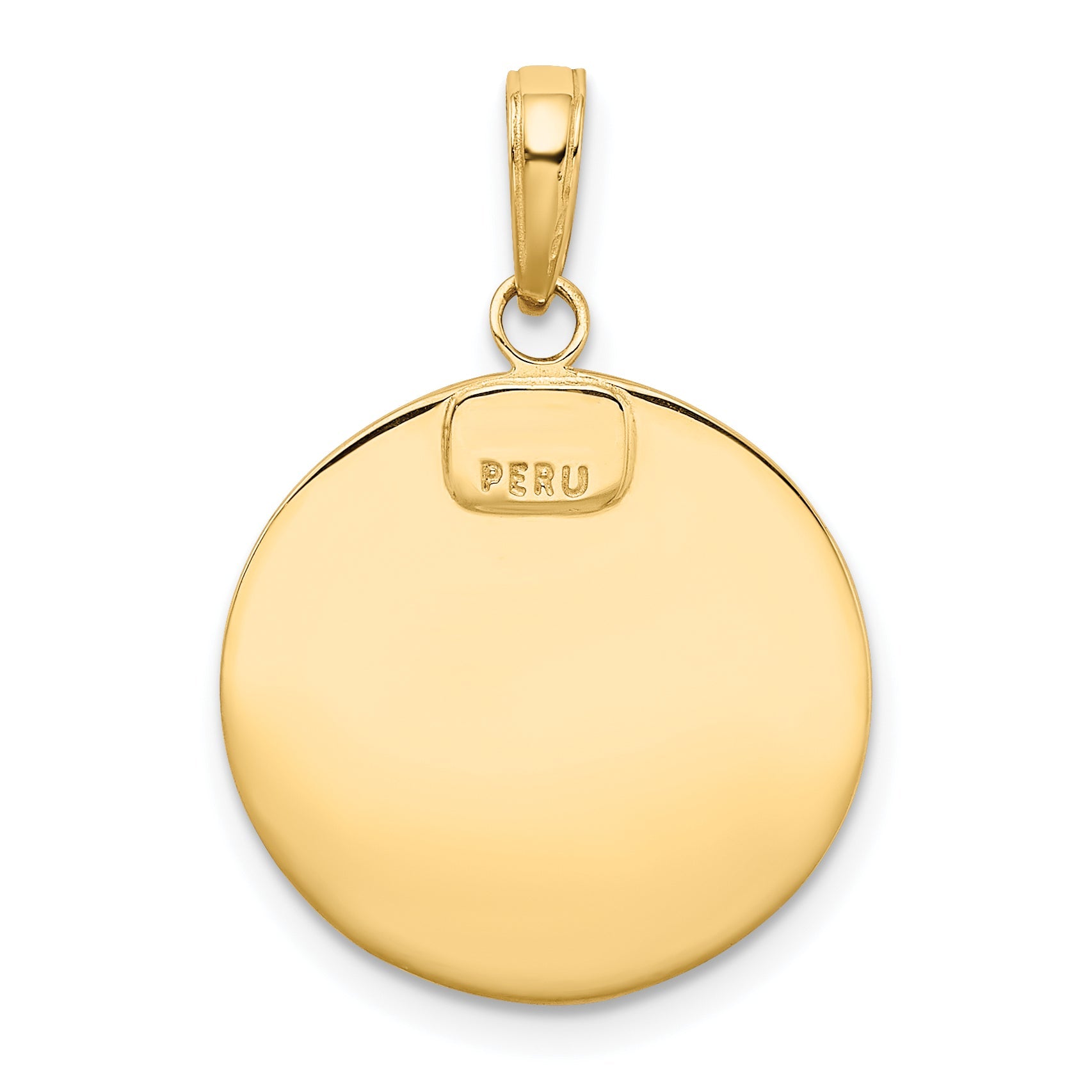 10K Yellow Gold Saint Christopher Medal Pendant