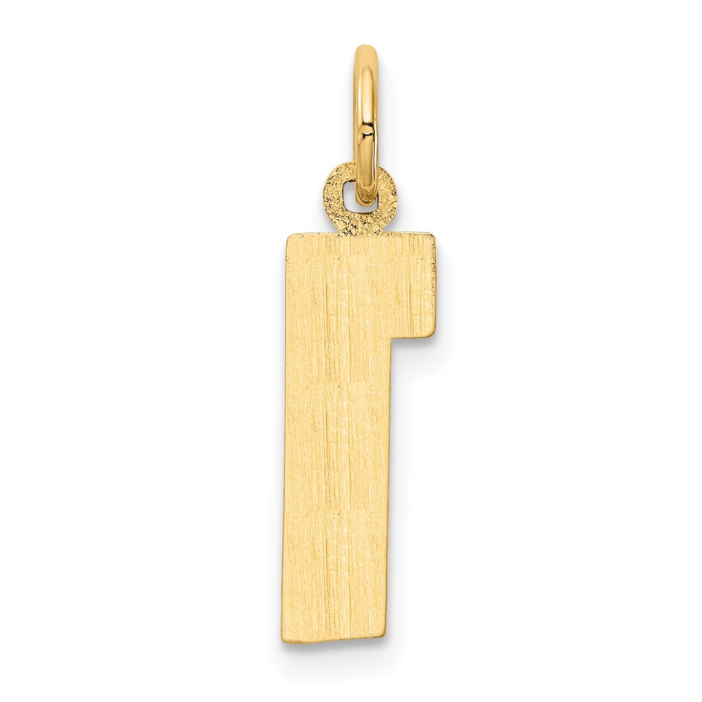 10K Yellow Gold Medium Polished Number 1 Charm