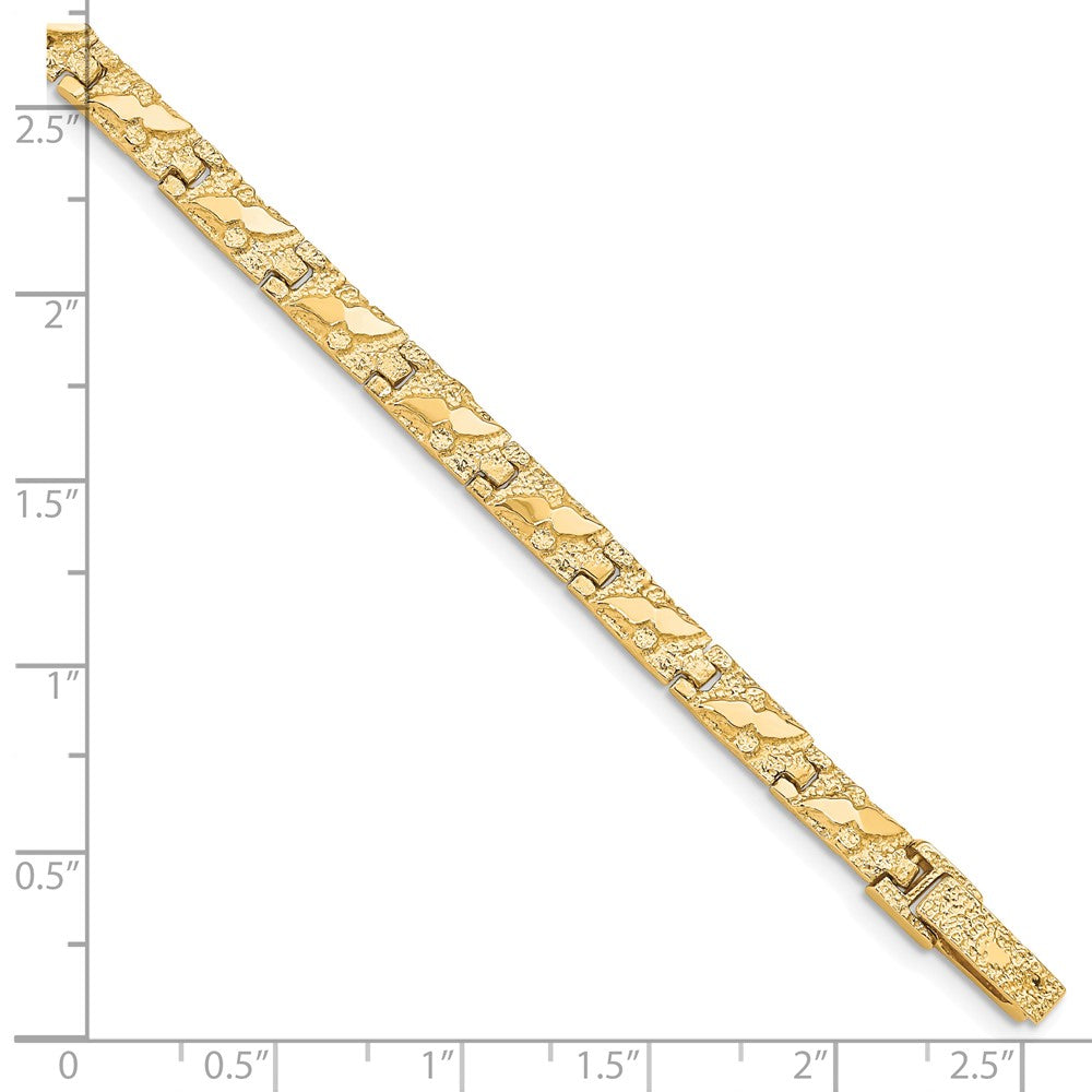 7 Inch 10K 4.0mm Nugget Bracelet