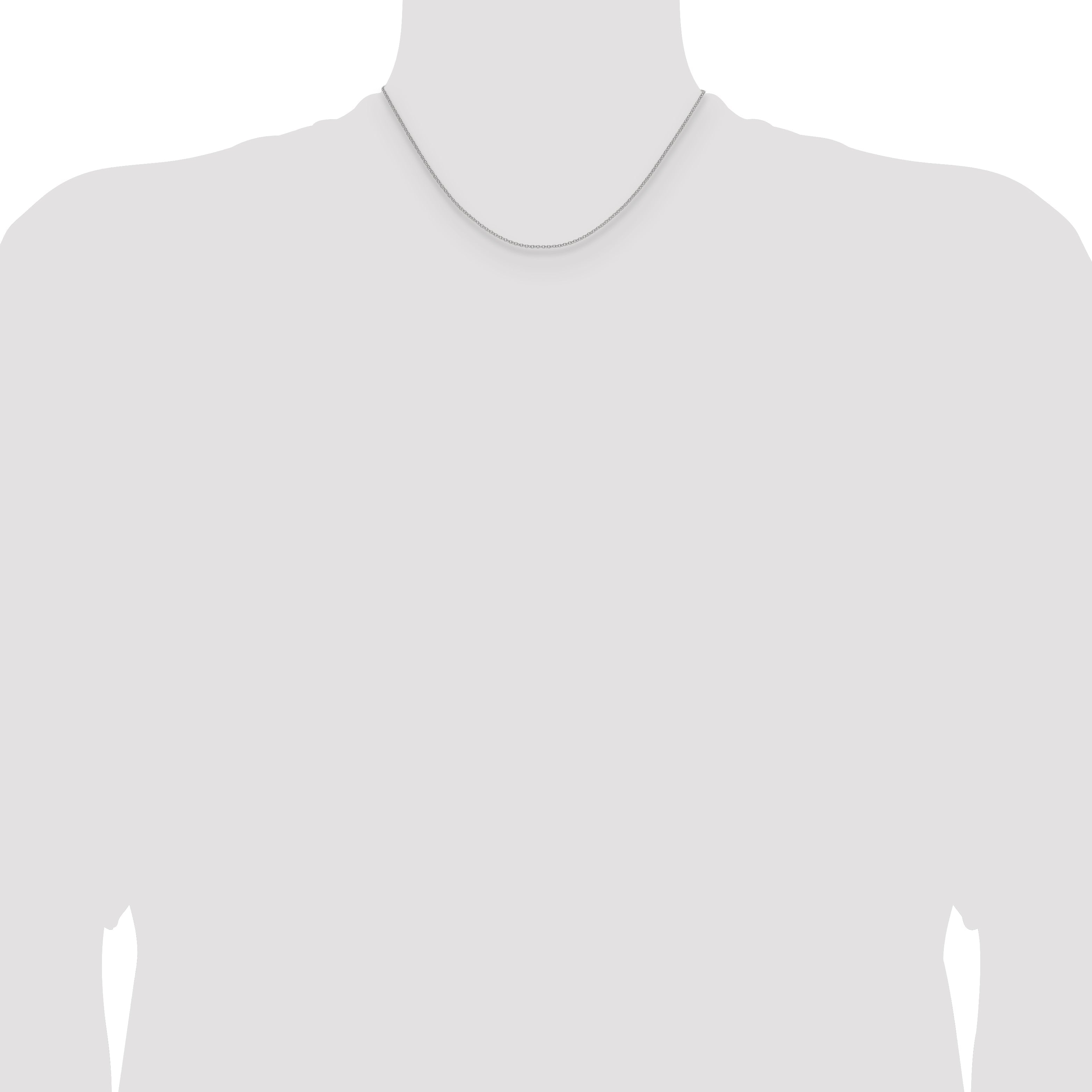 16 Inch 10K White Gold Wg 1.5mm Cable Chain Necklace