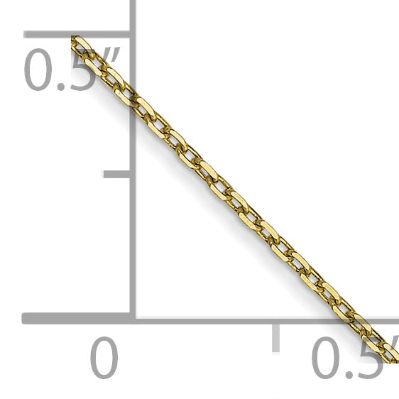 14 Inch 10K .8mm D/C Cable With Spring Ring Clasp Chain Necklace