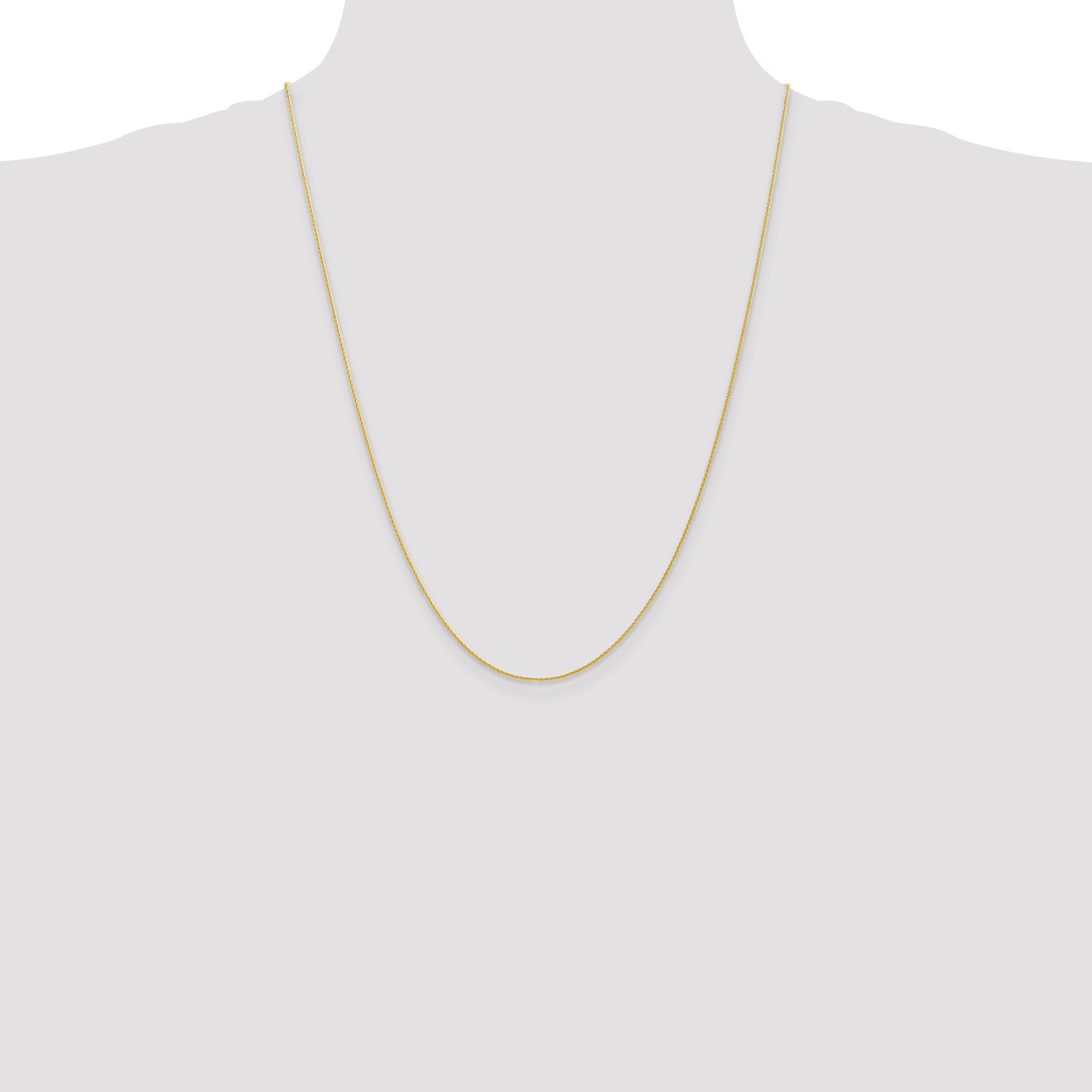 24 Inch 10K Yellow Gold 1mm Parisian Wheat Chain Necklace