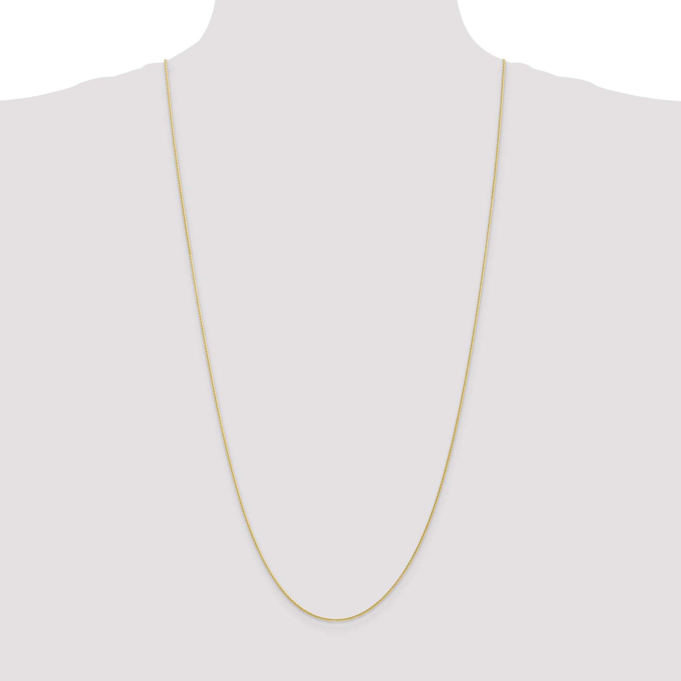 3 Inch 10K Yellow Gold 1mm Parisian Wheat Chain Necklace