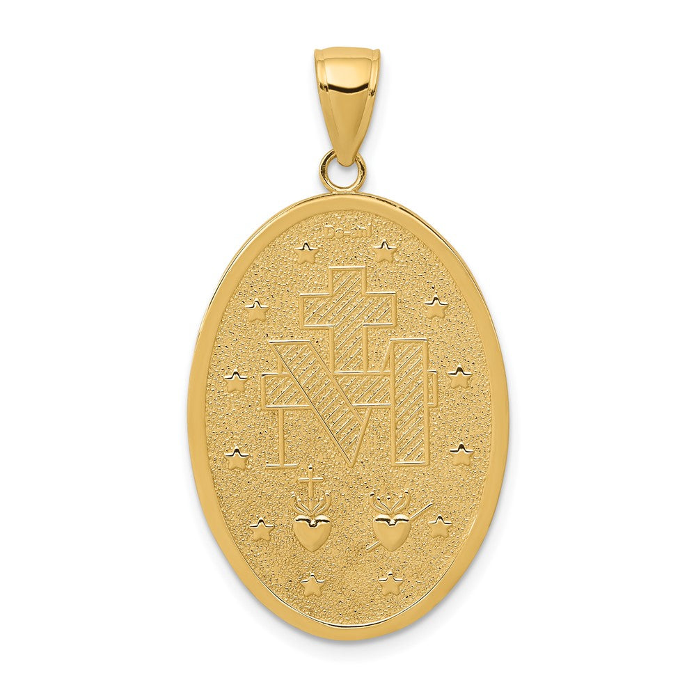 10K Yellow Gold Miraculous Medal Pendant