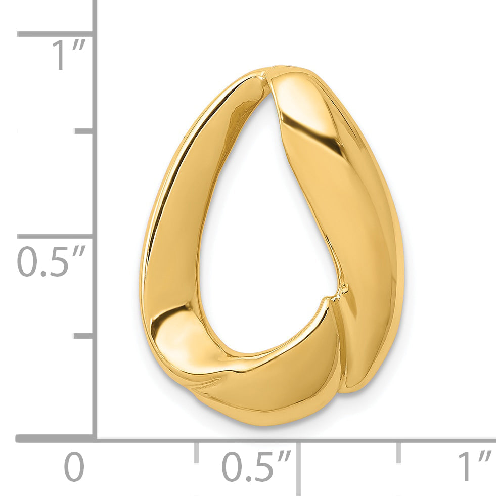 10K Yellow Gold 10K Oval Slide
