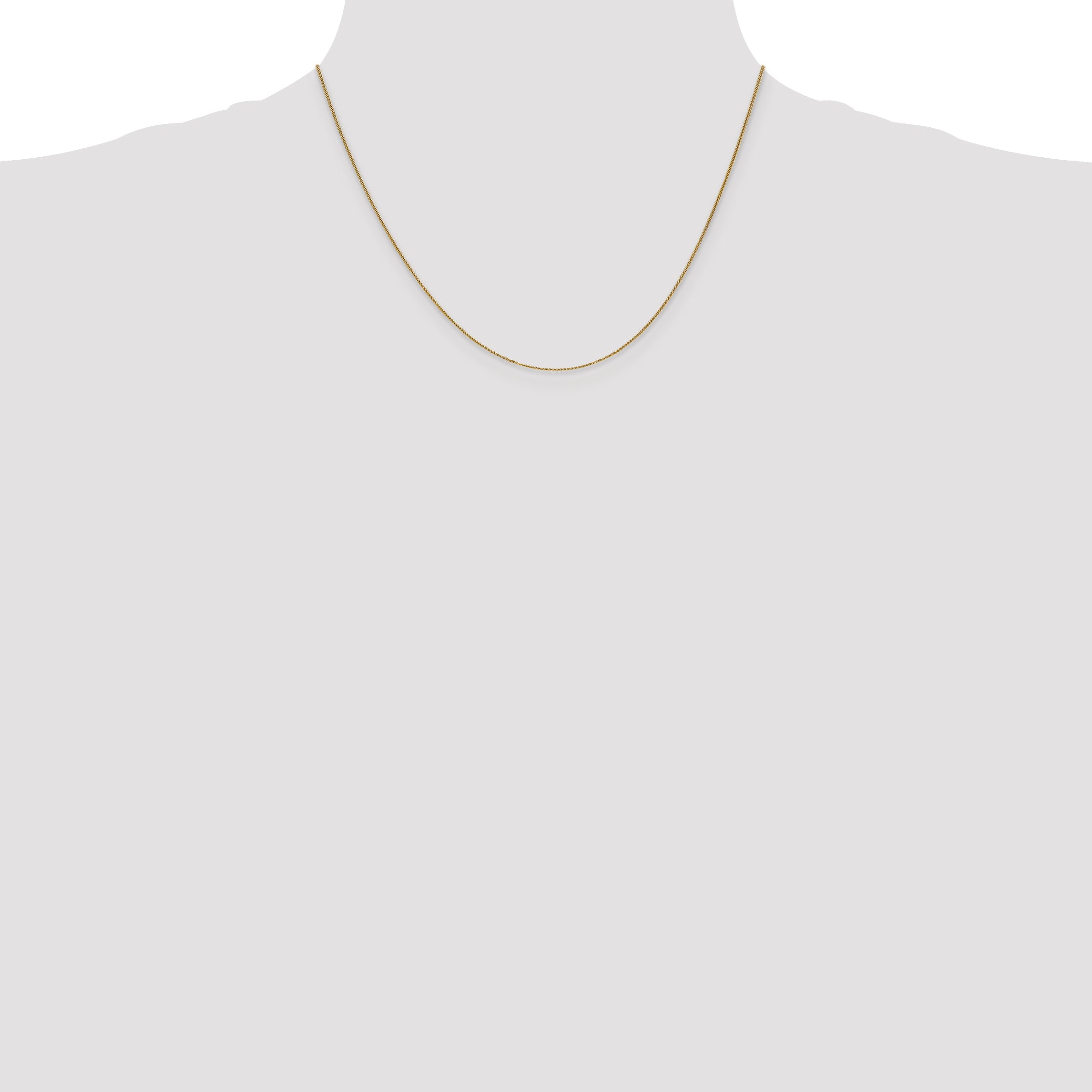 18 Inch 10K Yellow Gold .85mm Spiga Chain Necklace
