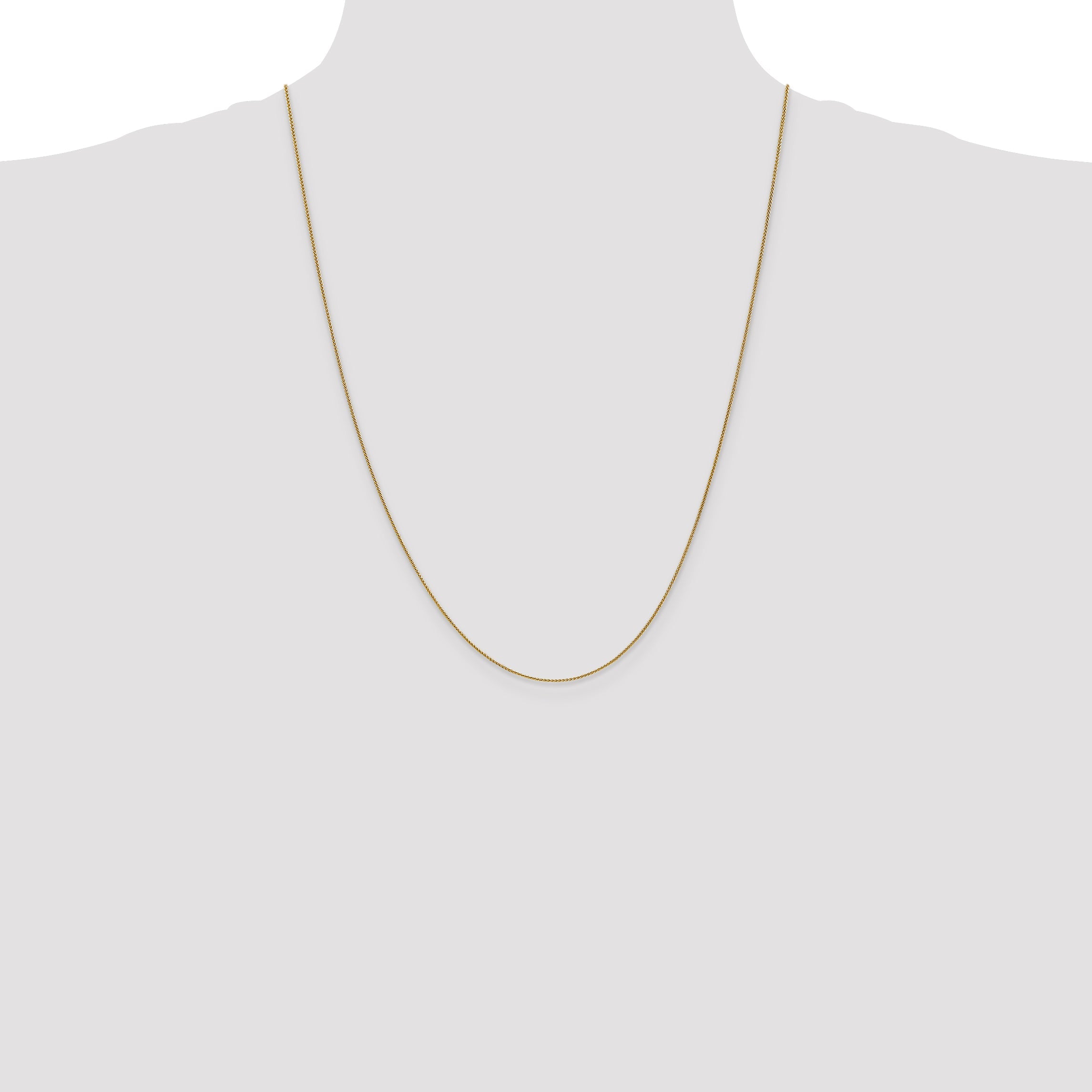 24 Inch 10K Yellow Gold .85mm Spiga Chain Necklace