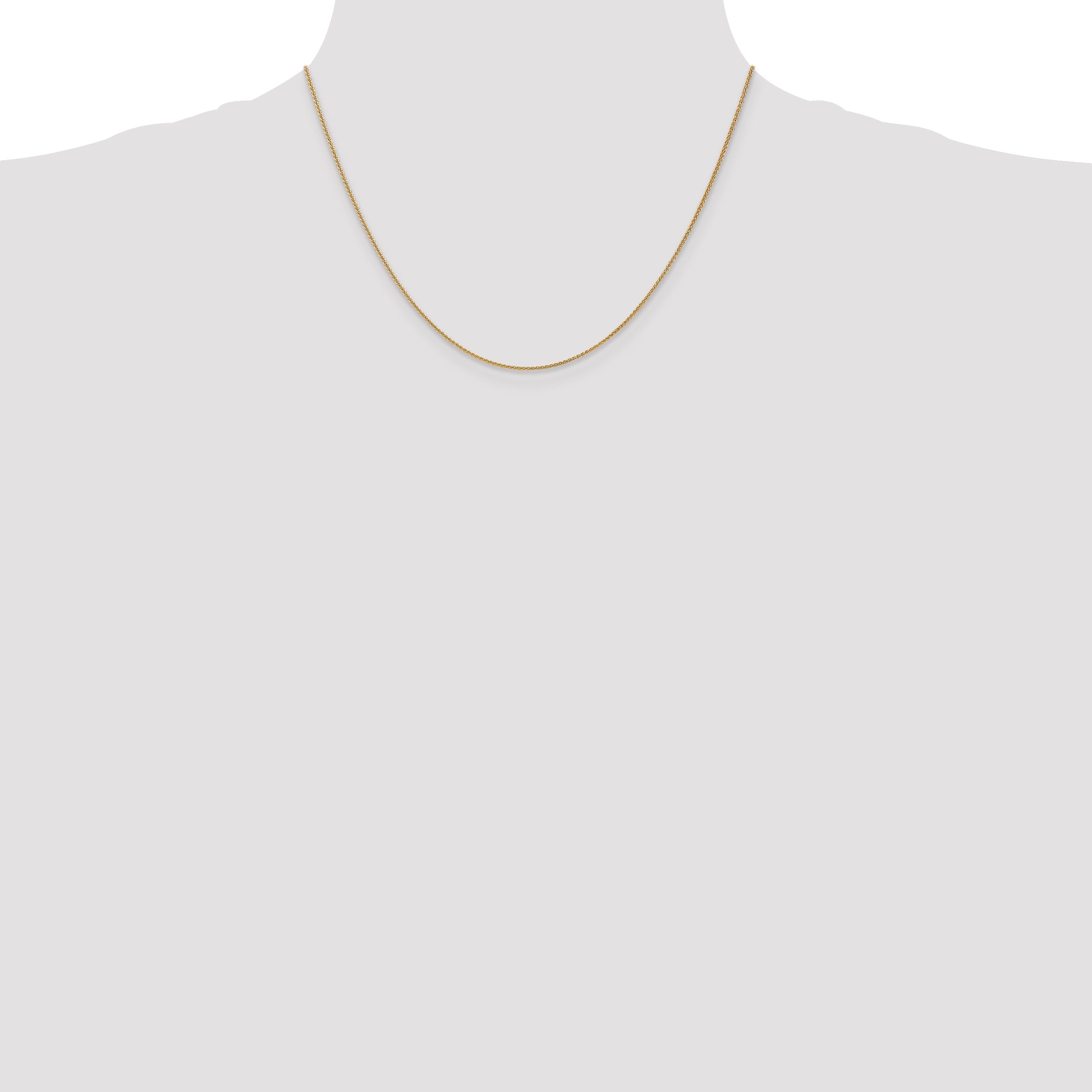 18 Inch 10K 1.05mm Spiga Chain Necklace