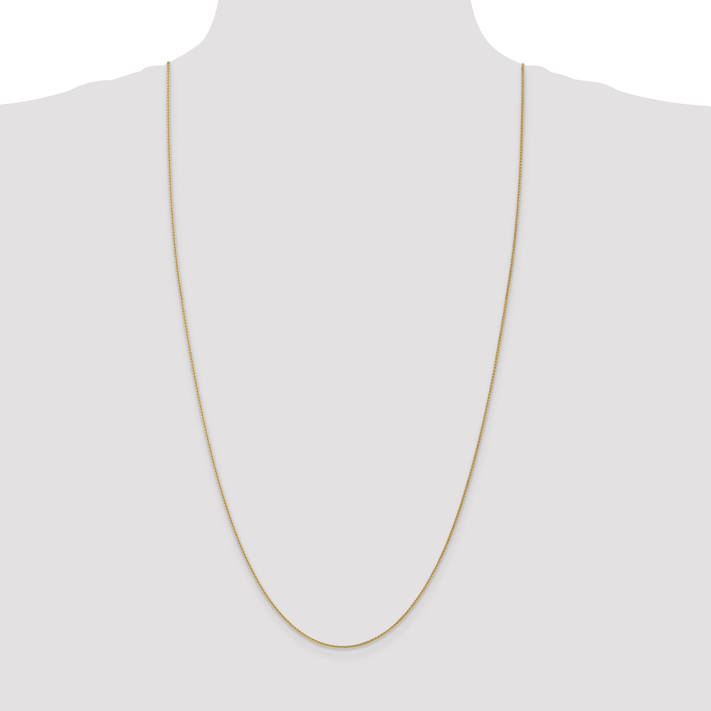 30 Inch 10K 1.05mm Spiga Chain Necklace