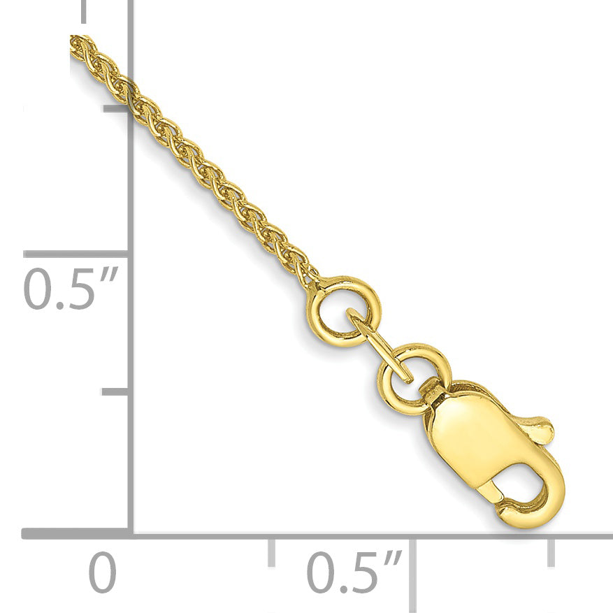 7 Inch 10K 1.05mm Spiga Chain Bracelet