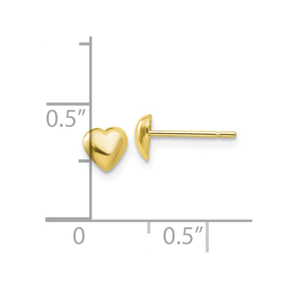 10K Yellow Gold 10K Polished Heart Post Earrings