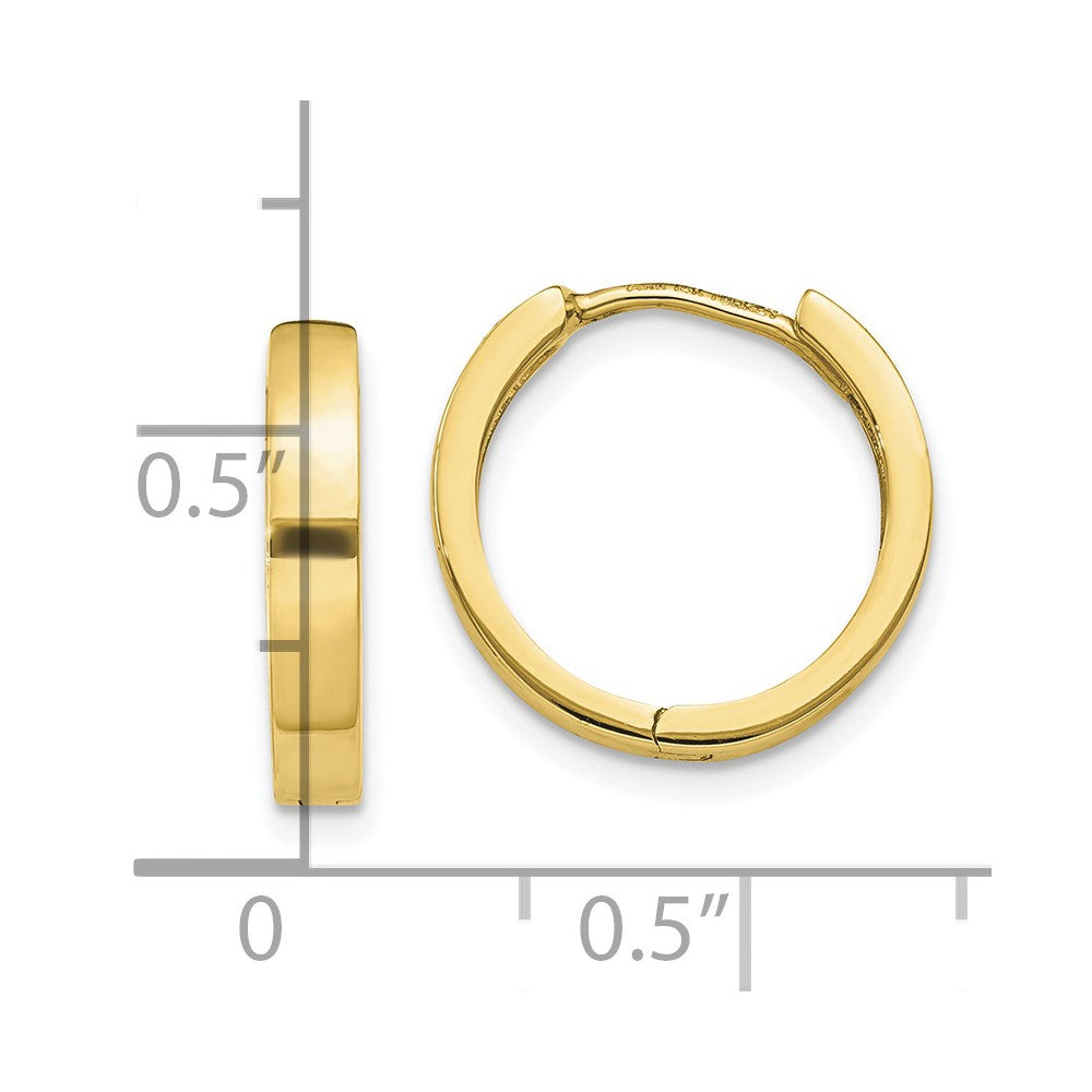 10K Yellow Gold 10K Hinged Hoop Earrings